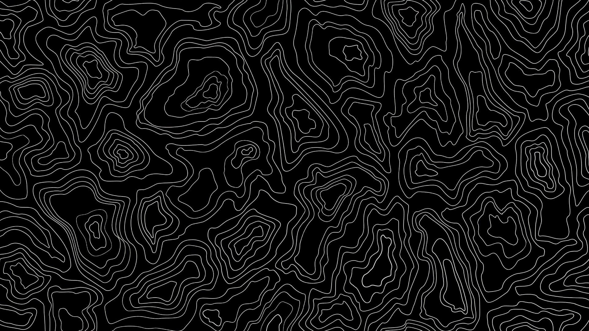 1920x1080 Black and White Topographic Complexity