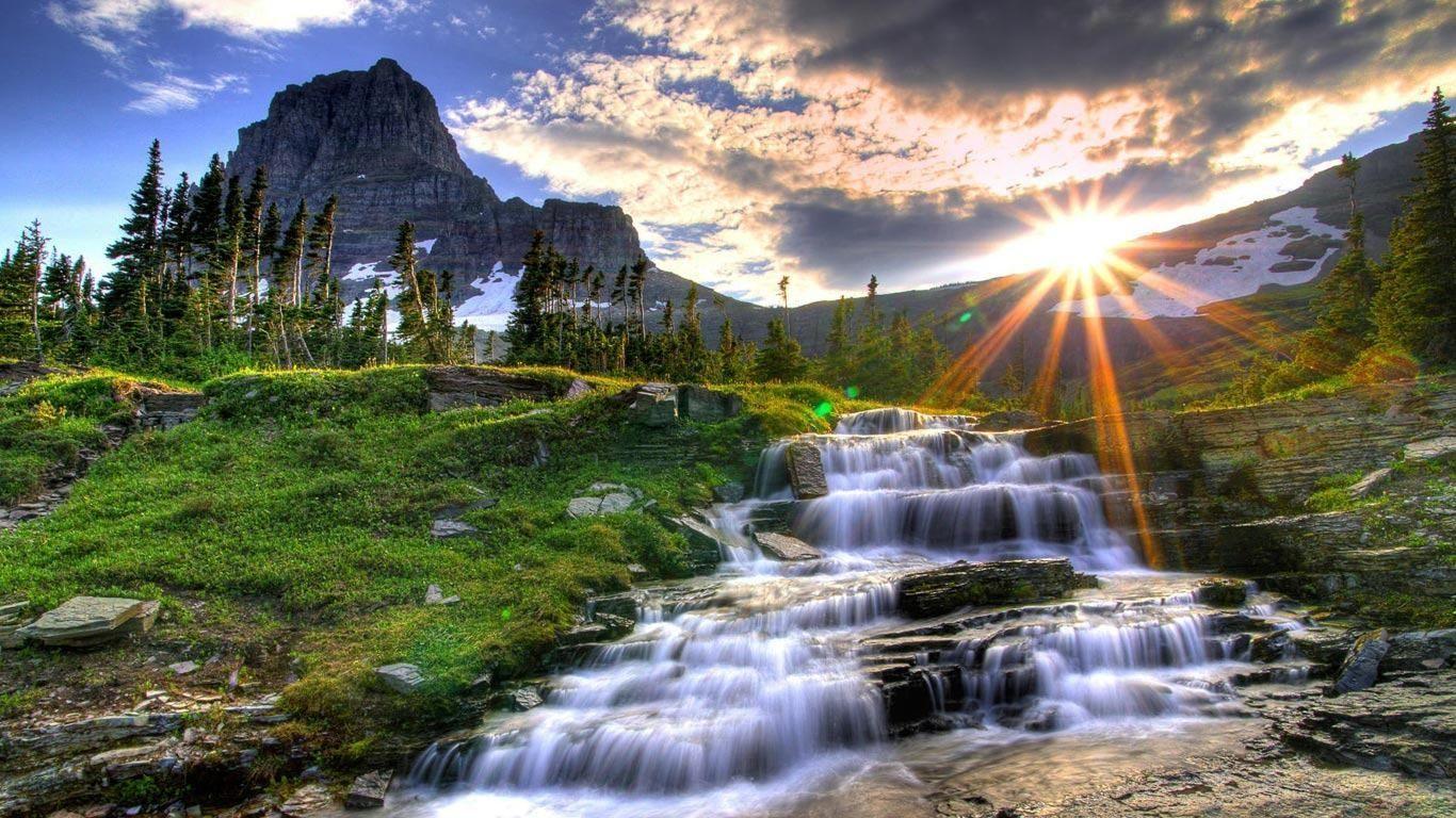 1366x768 Waterfall Laptop Wallpaper