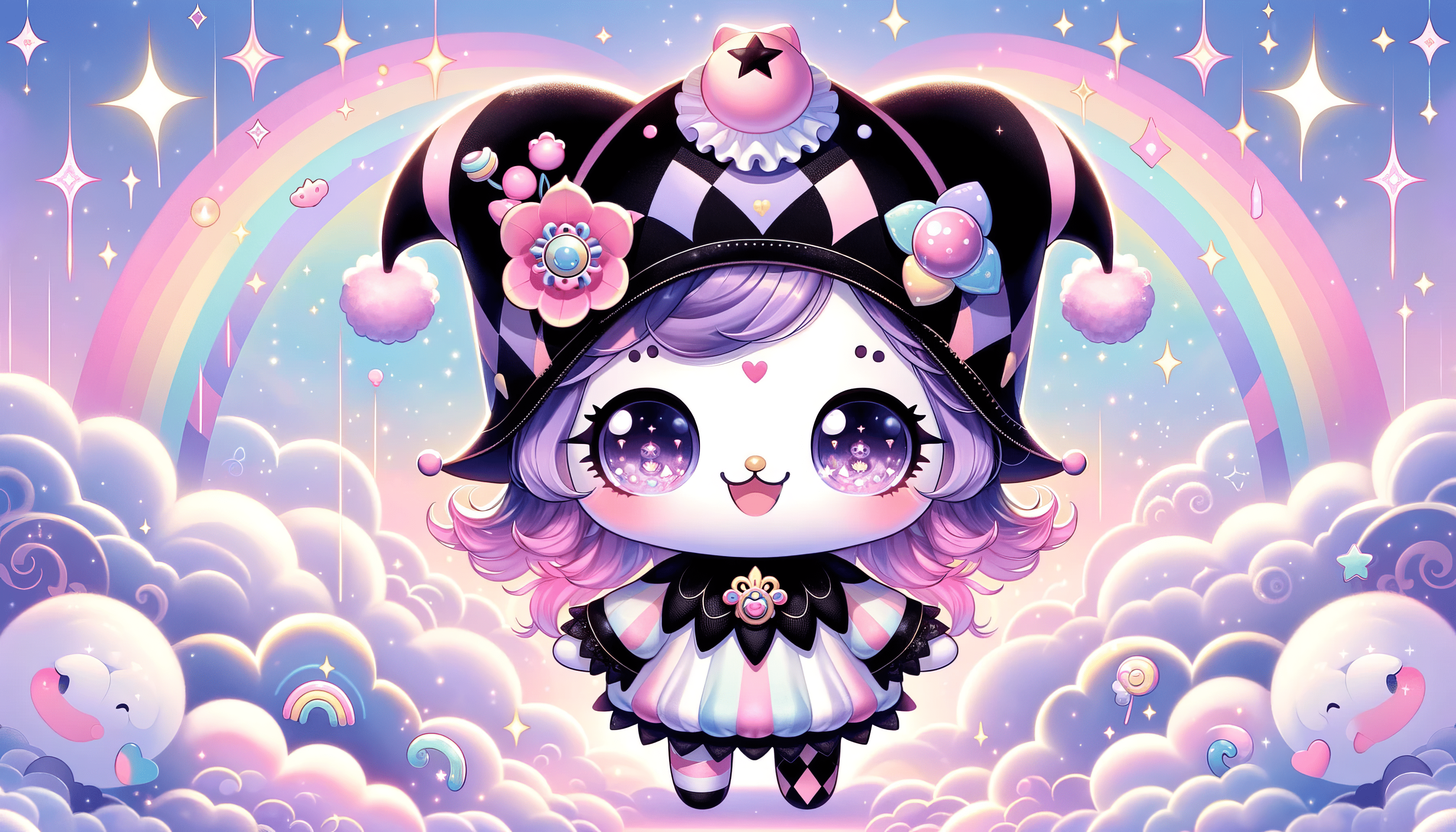 3584x2048 Kuromi (Onegai My Melody) Wallpaper