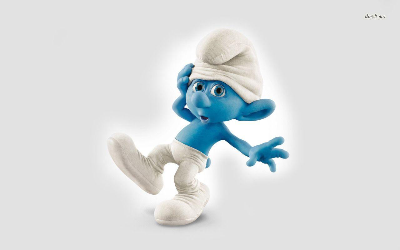 1280x800 Clumsy the Smurfs Cartoon Full HD Background Image for PC