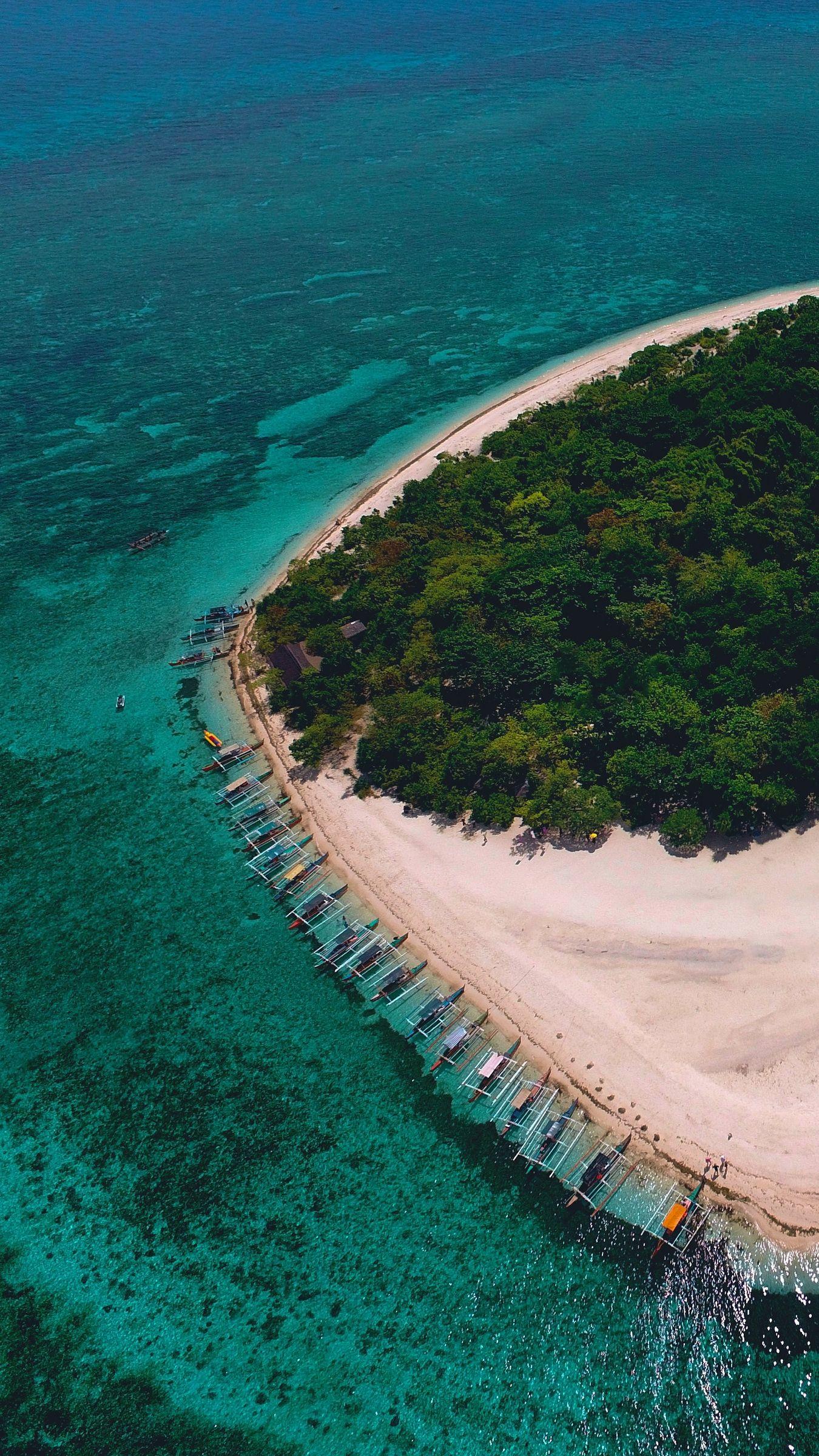 1350x2400 Download wallpaper 1350x2400 island, ocean, aerial view
