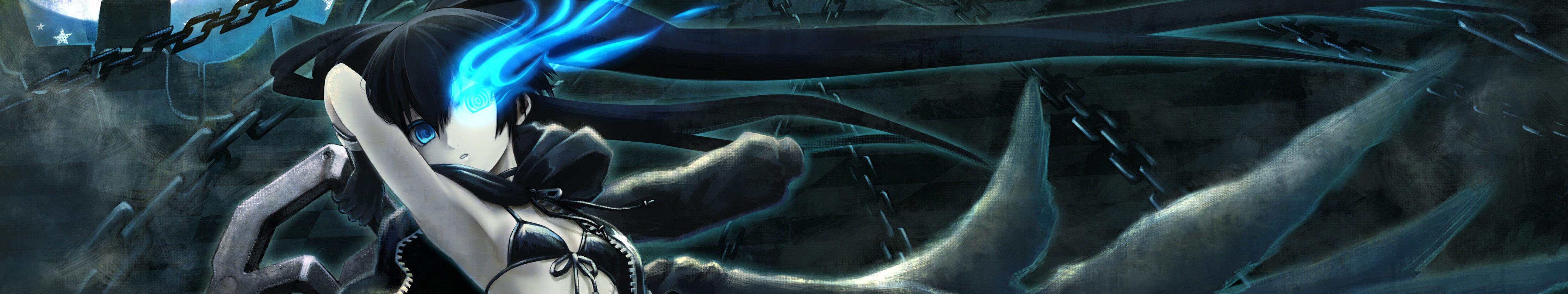 5760x1080 Triple monitor Black Rock Shooter wallpaper, HD background