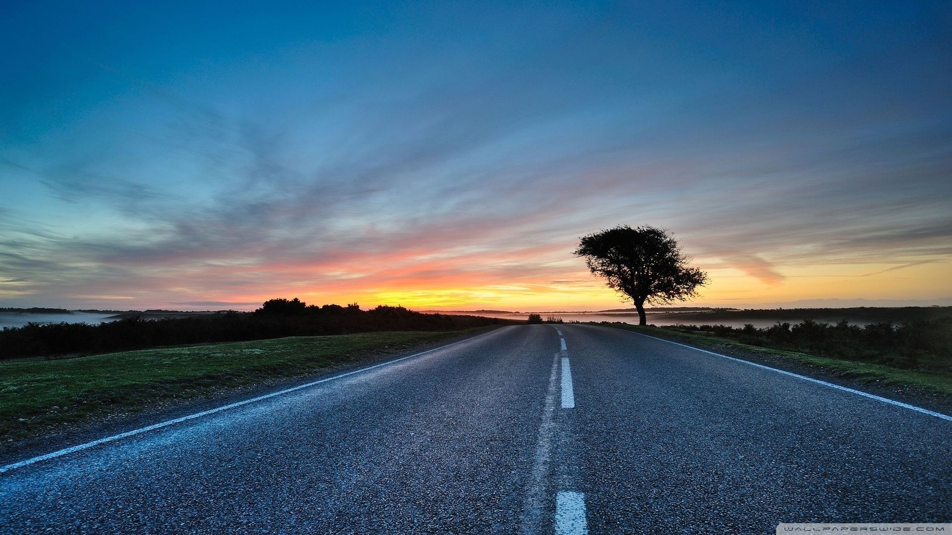 1920x1080 Road At Sunrise Ultra HD Desktop