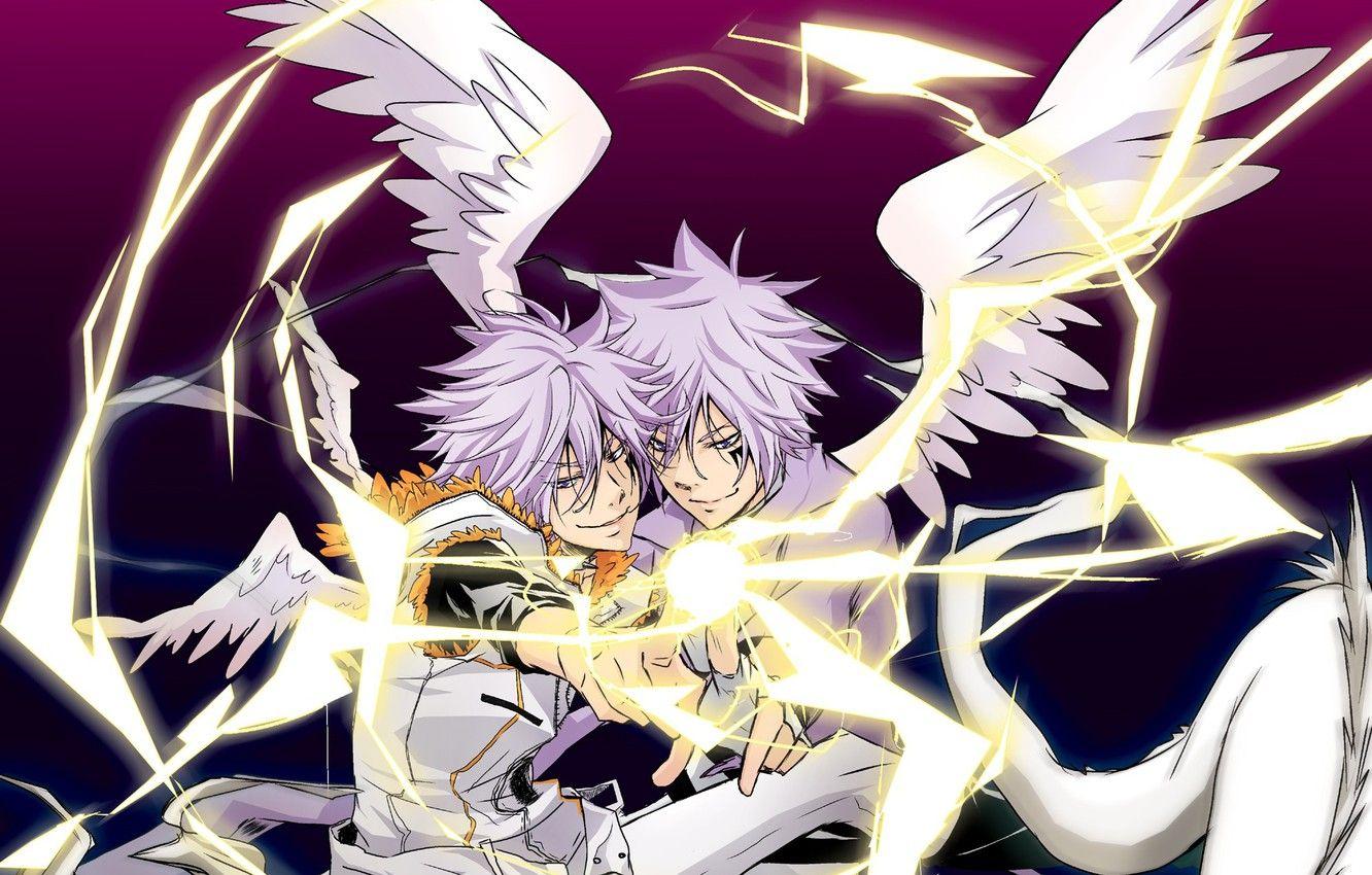 1332x850 Wallpaper angel, anime, guy, Byakuran, Byakuran, Katekyo
