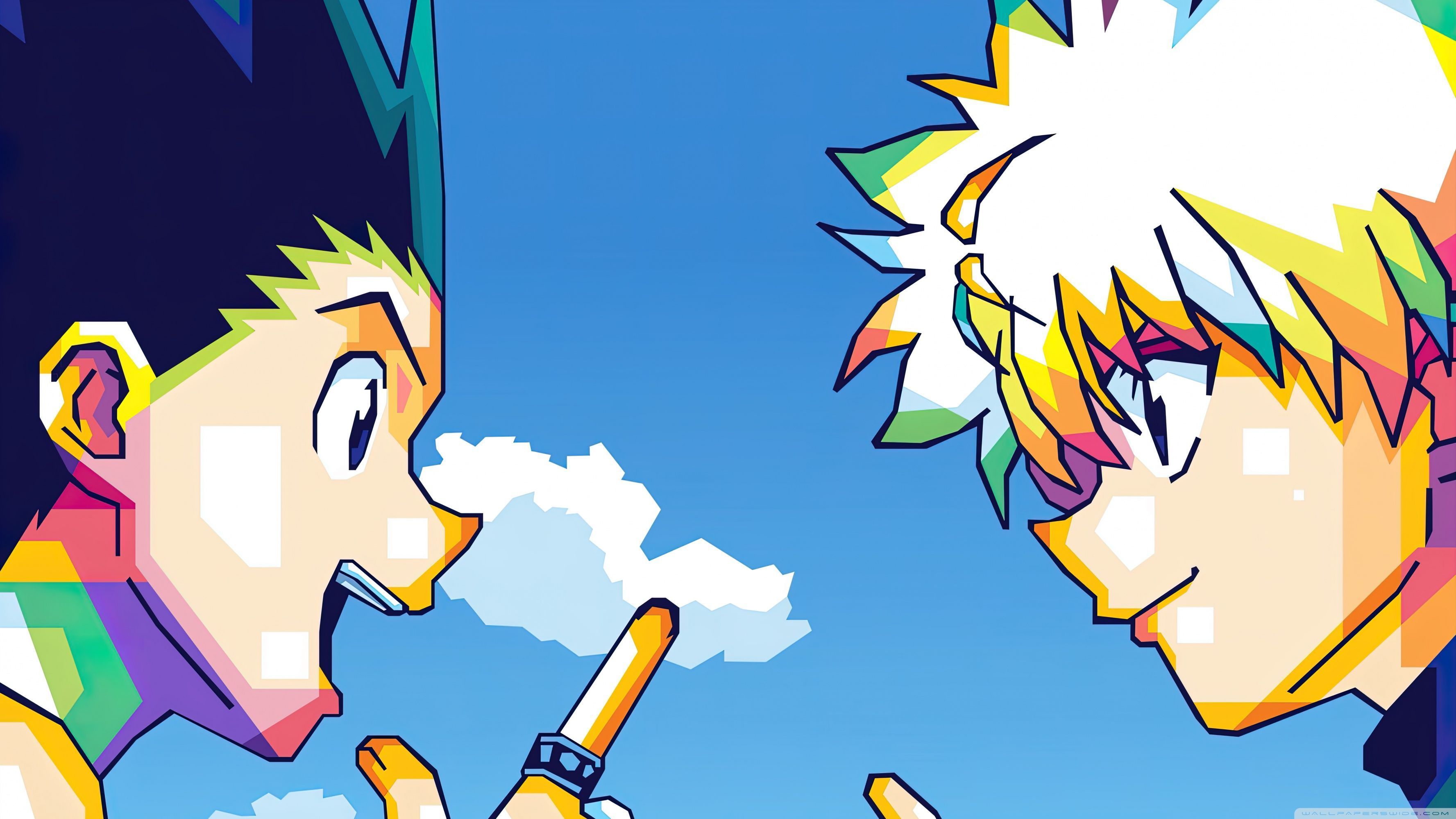 3554x1999 Hunter x Hunter, Gon and Killua Fanart