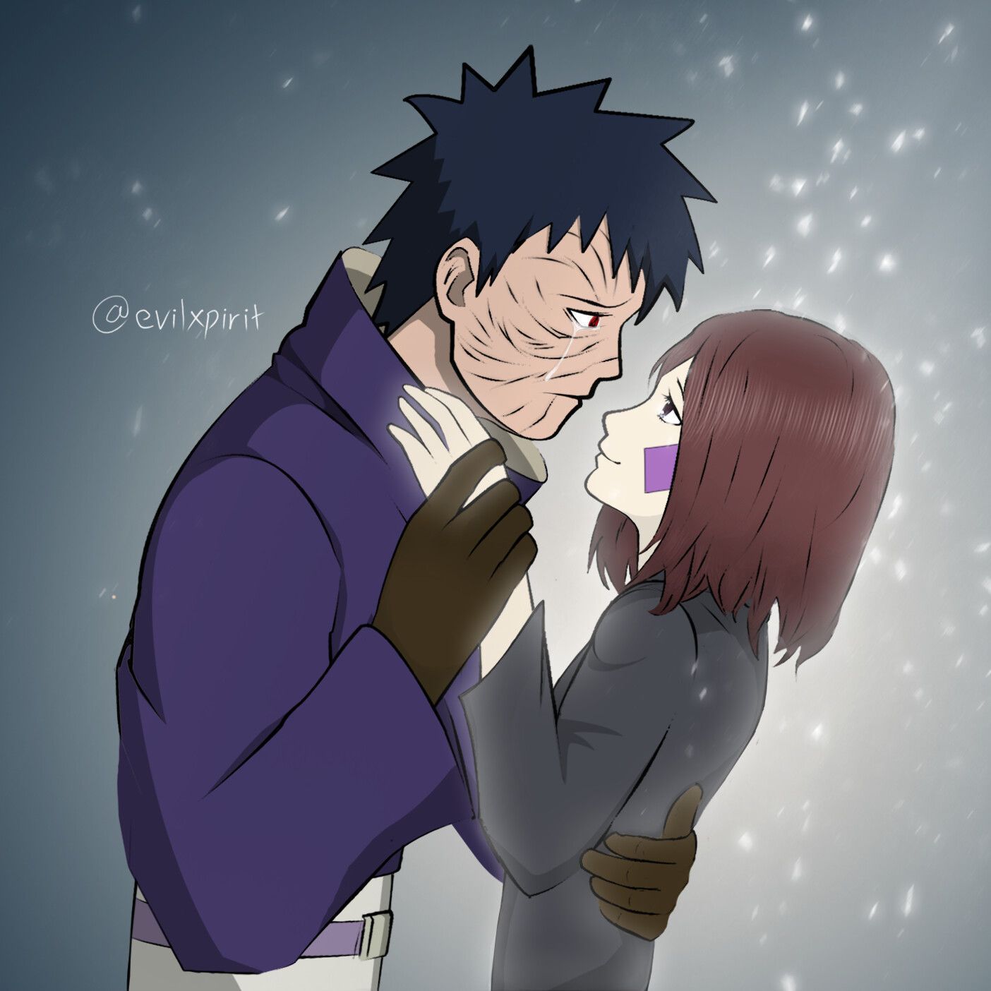 1404x1404 Obito And Rin Digital Art