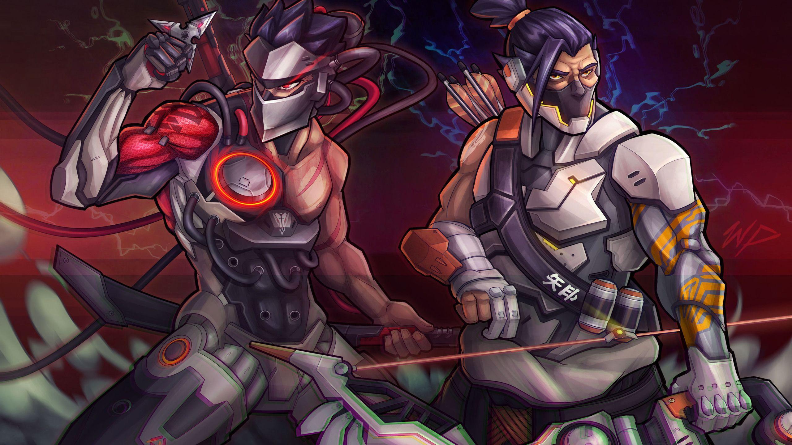 2560x1440 Genji And Hanzo Overwatch Artwork 1440P Resolution