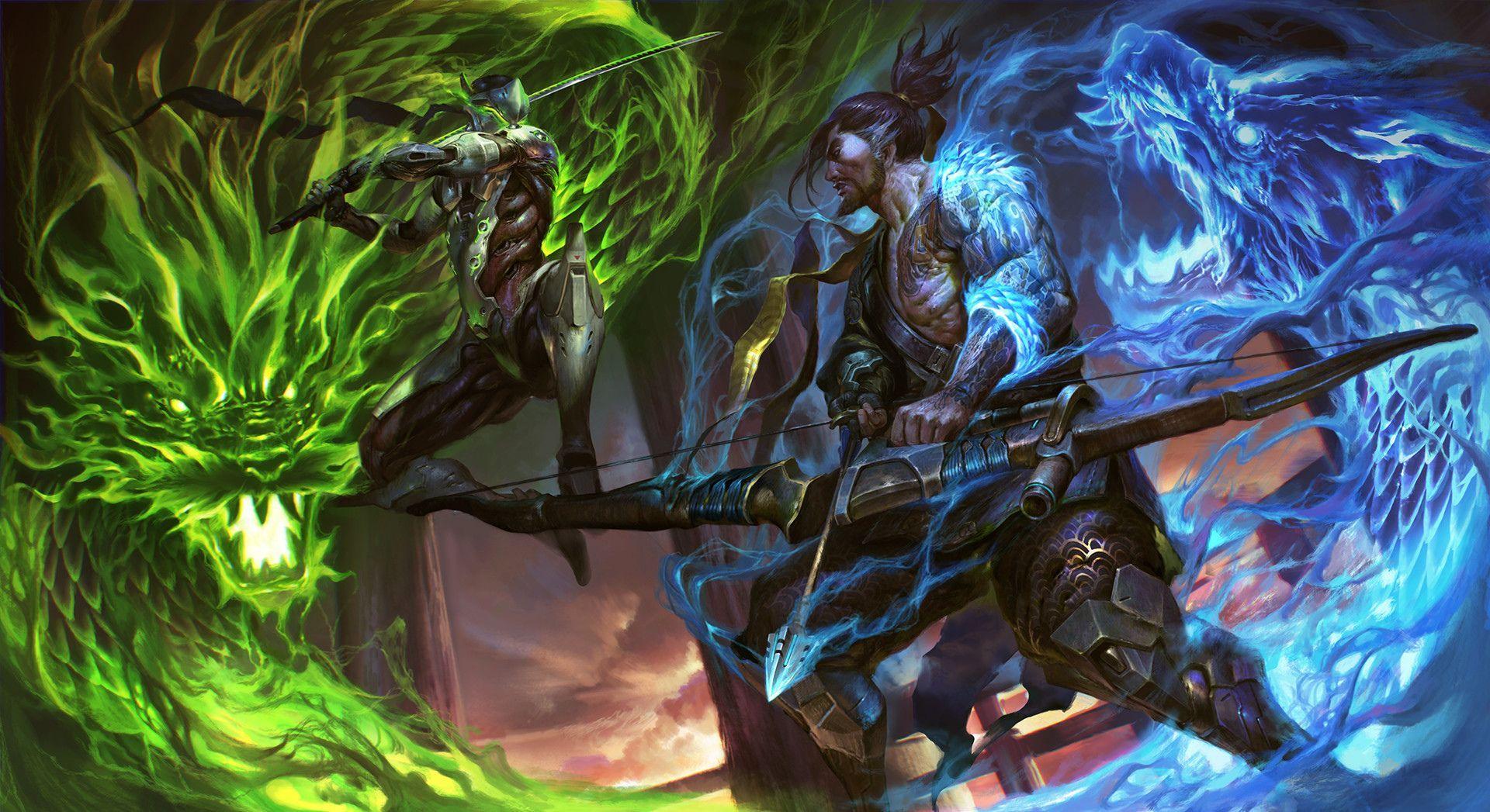1920x1047 Video Game Overwatch Genji (Overwatch) Hanzo (Overwatch