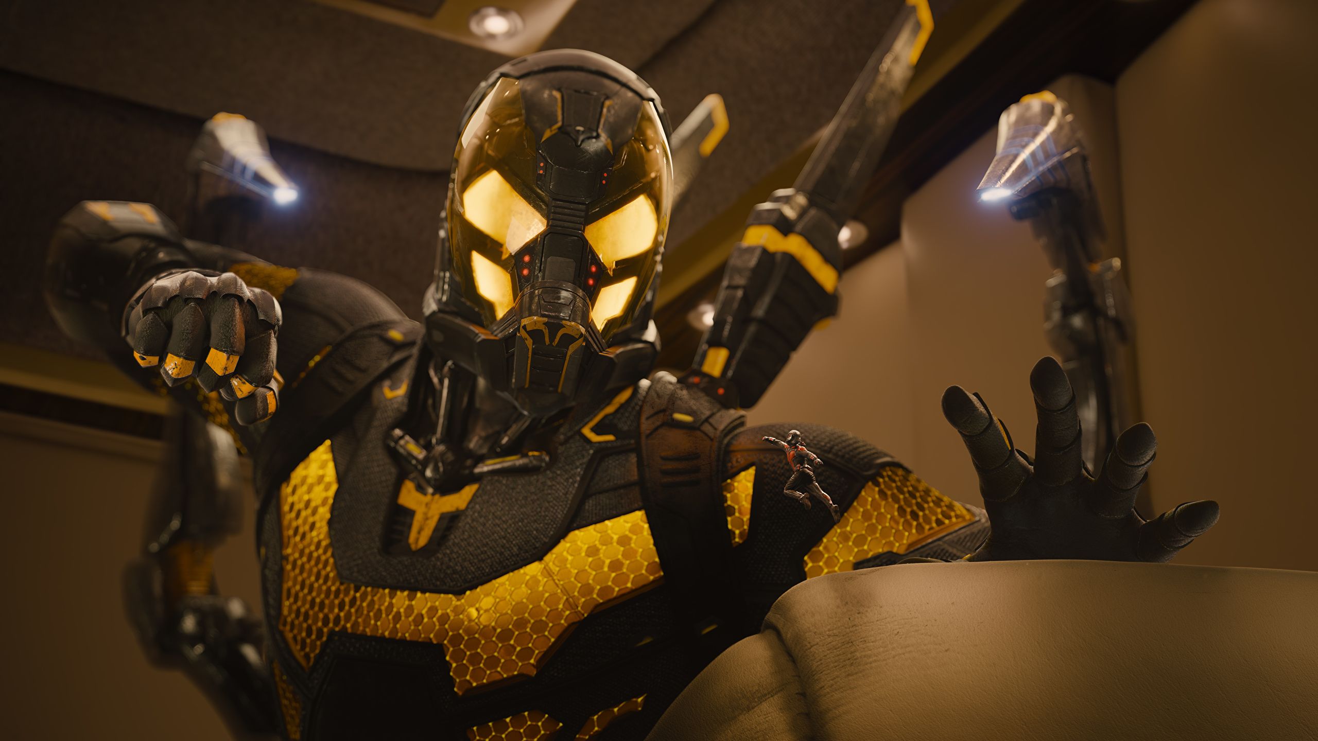 2560x1440 armour Helmet AntMan 2015 Paul Rudd
