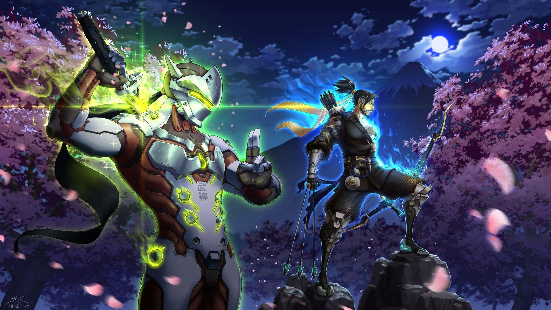 1920x1080 Overwatch Hanzo Game Wallpaper HD