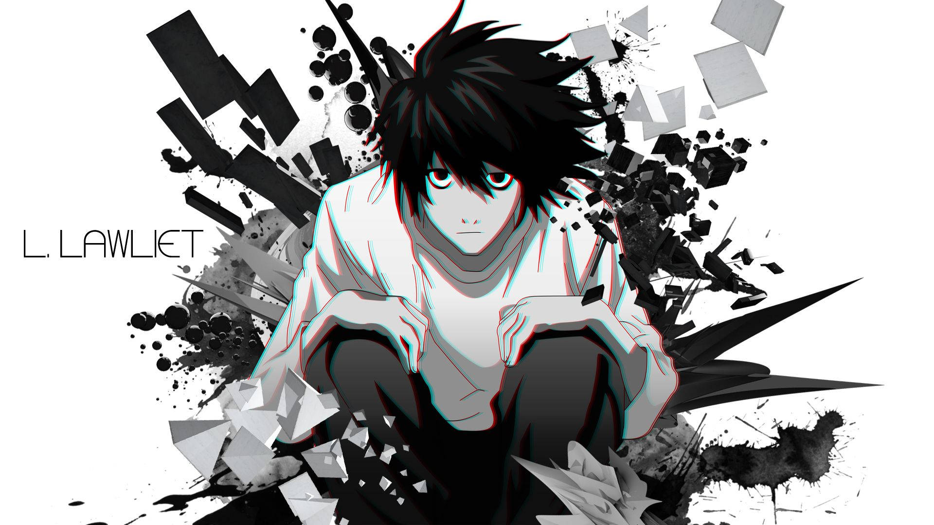 1920x1080 Geometric Art Death Note L Wallpaper