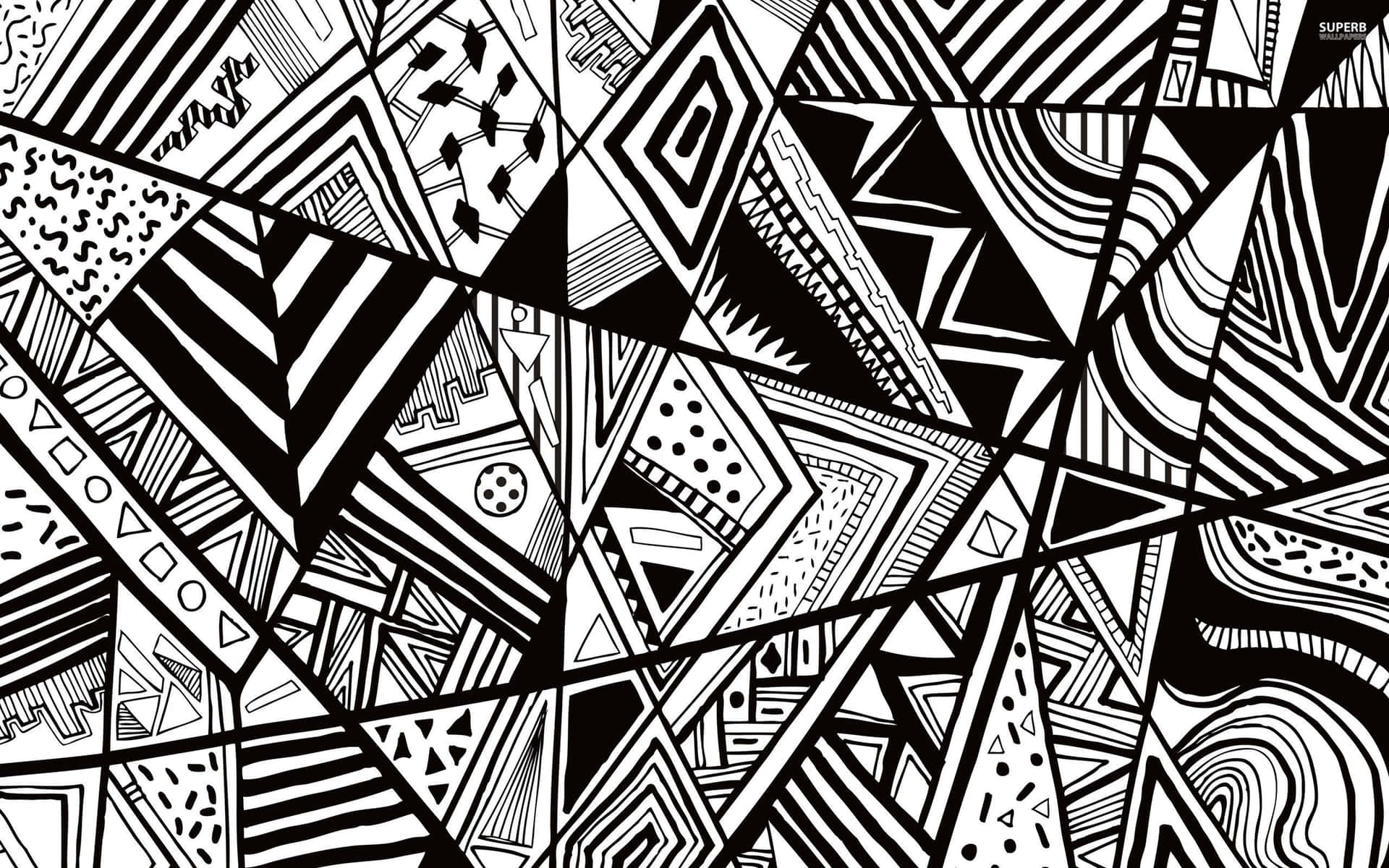 1920x1200 Black And White Geometric Wallpaper