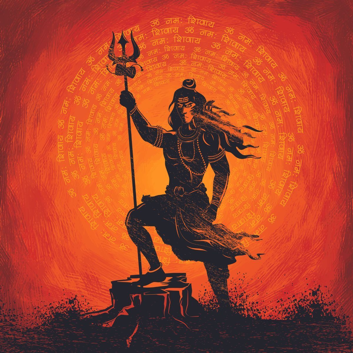 1200x1200 Bhagwan Shiva With Om Namah Shivay