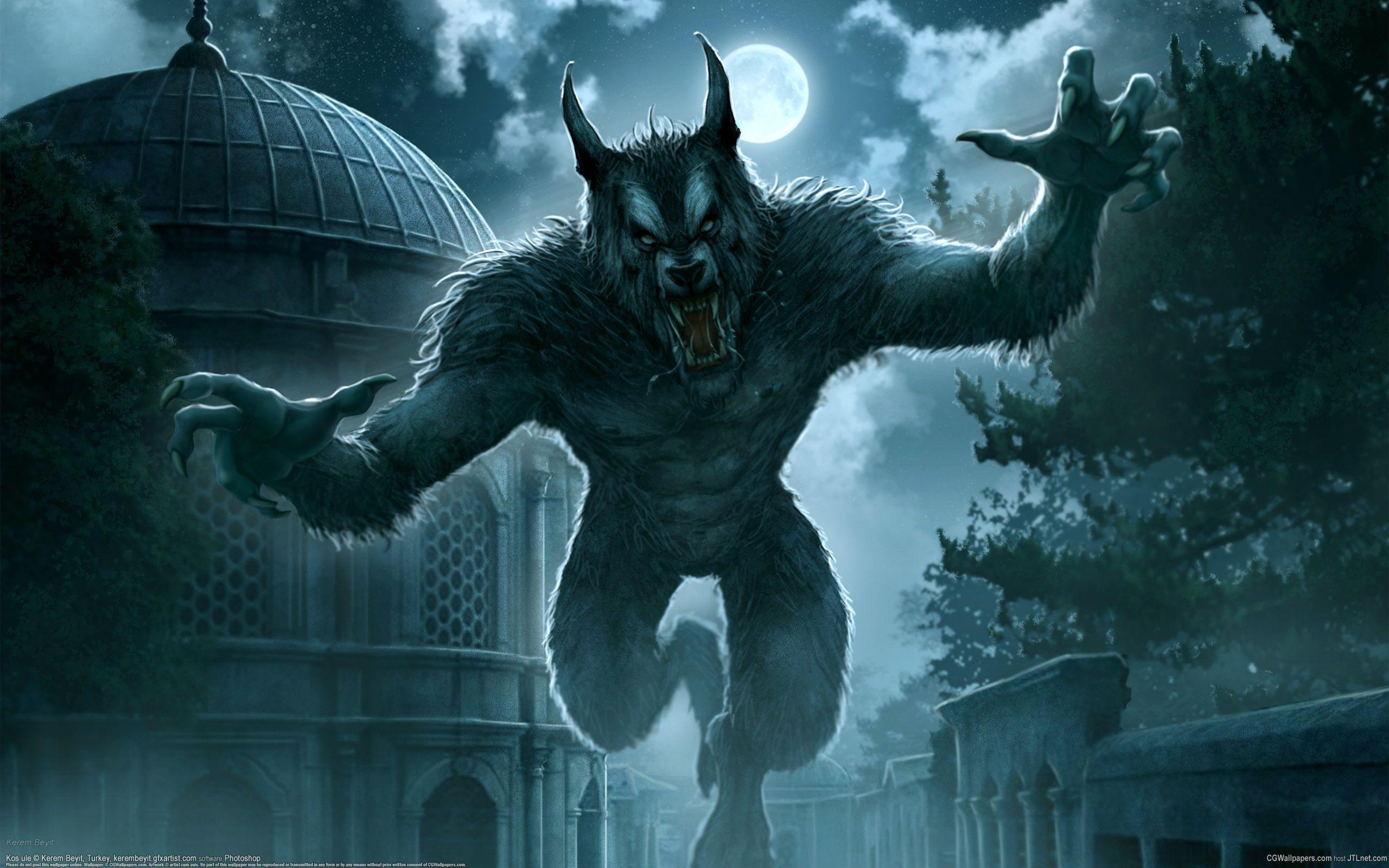 Premium Photo  Scary black werewolf illustration full body 3d rendering