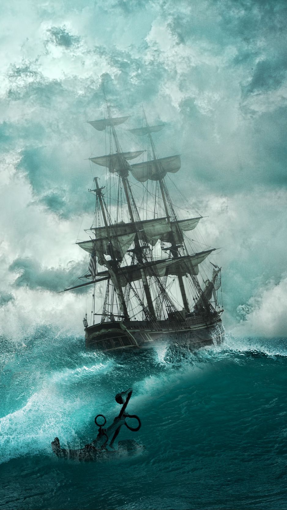 938x1668 Ship Anchor Wallpaper