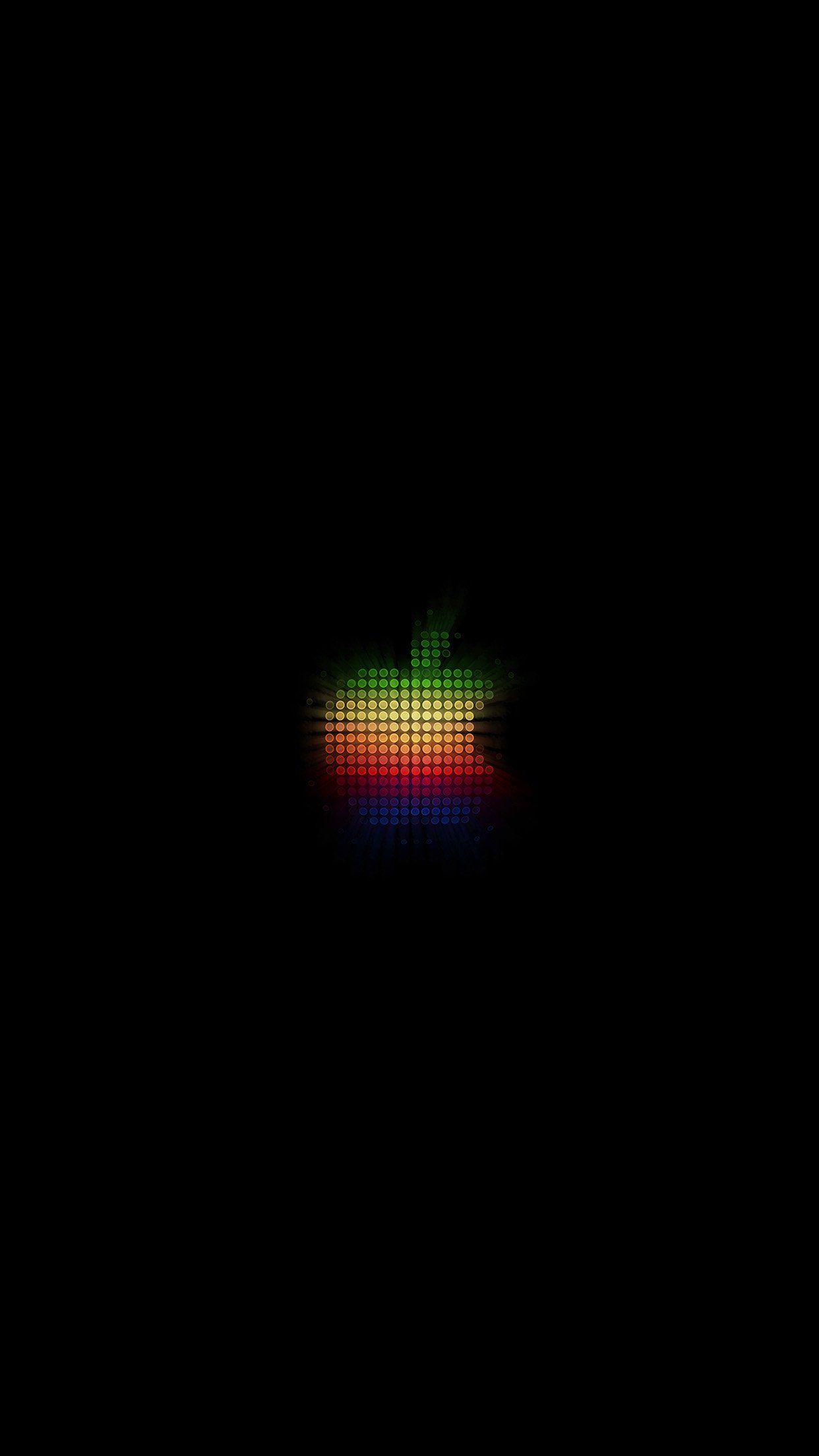 1242x2208 Logo Apple Rainbow Pixel Art Illustration Android wallpaper