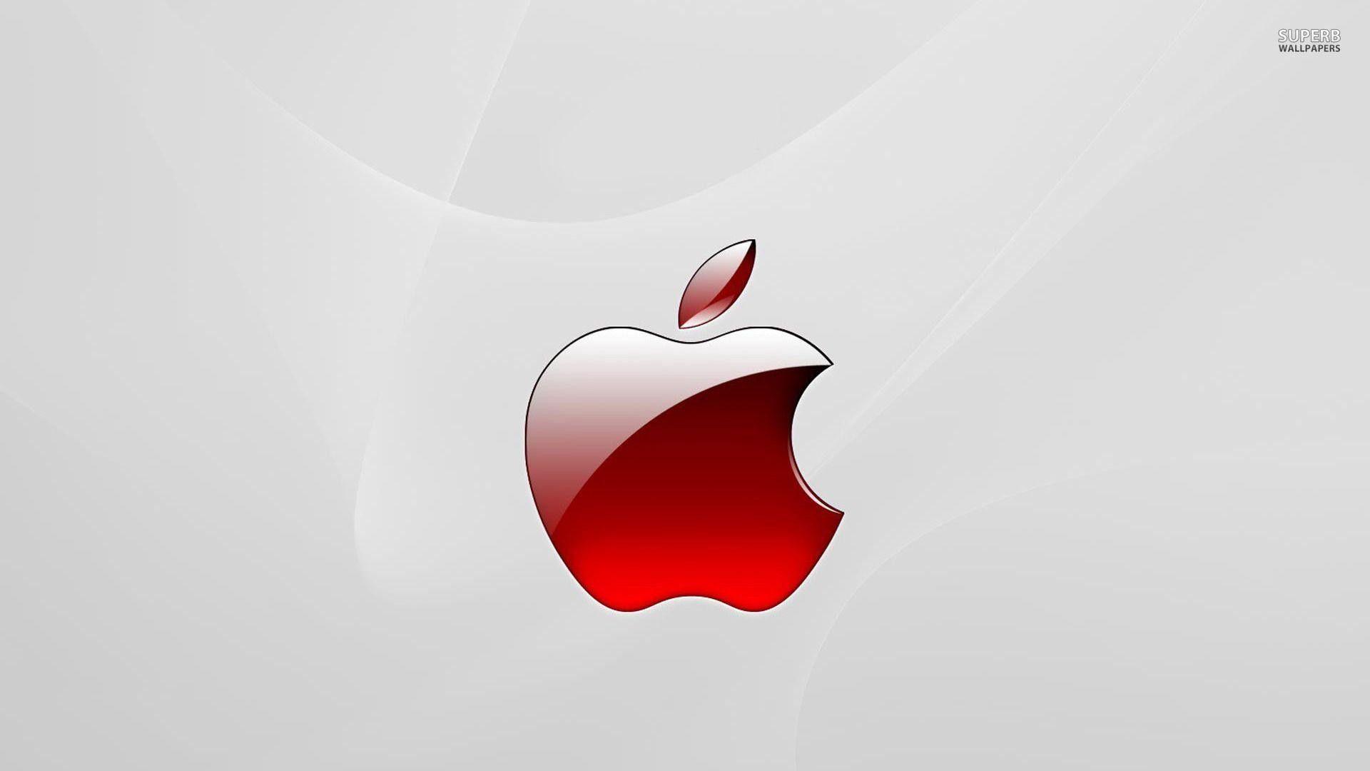 1920x1080 Red Apple Logo Wallpaper