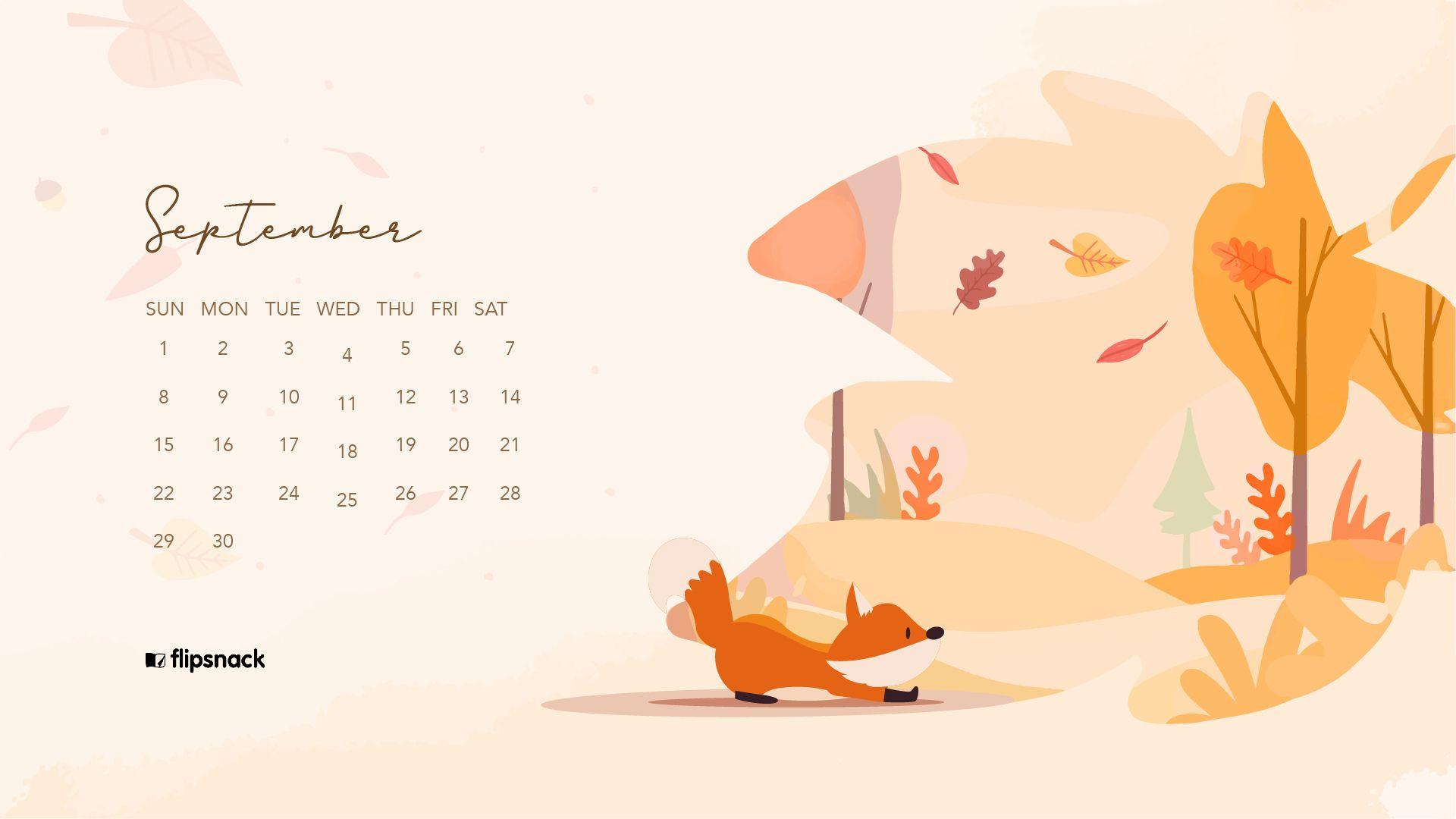1920x1080 Free September 2019 wallpaper calendars
