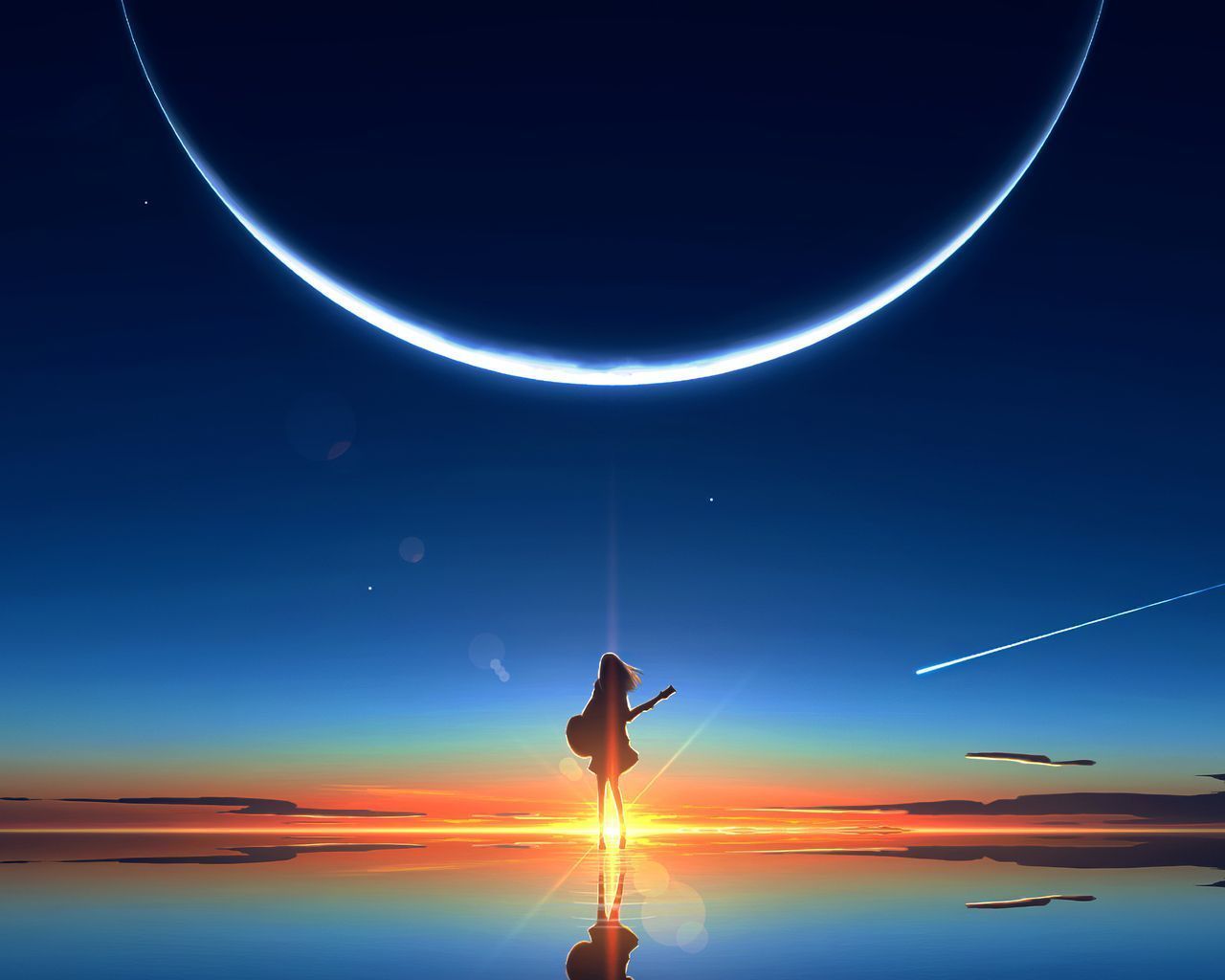 1280x1024 Anime Girl Scenery 4k