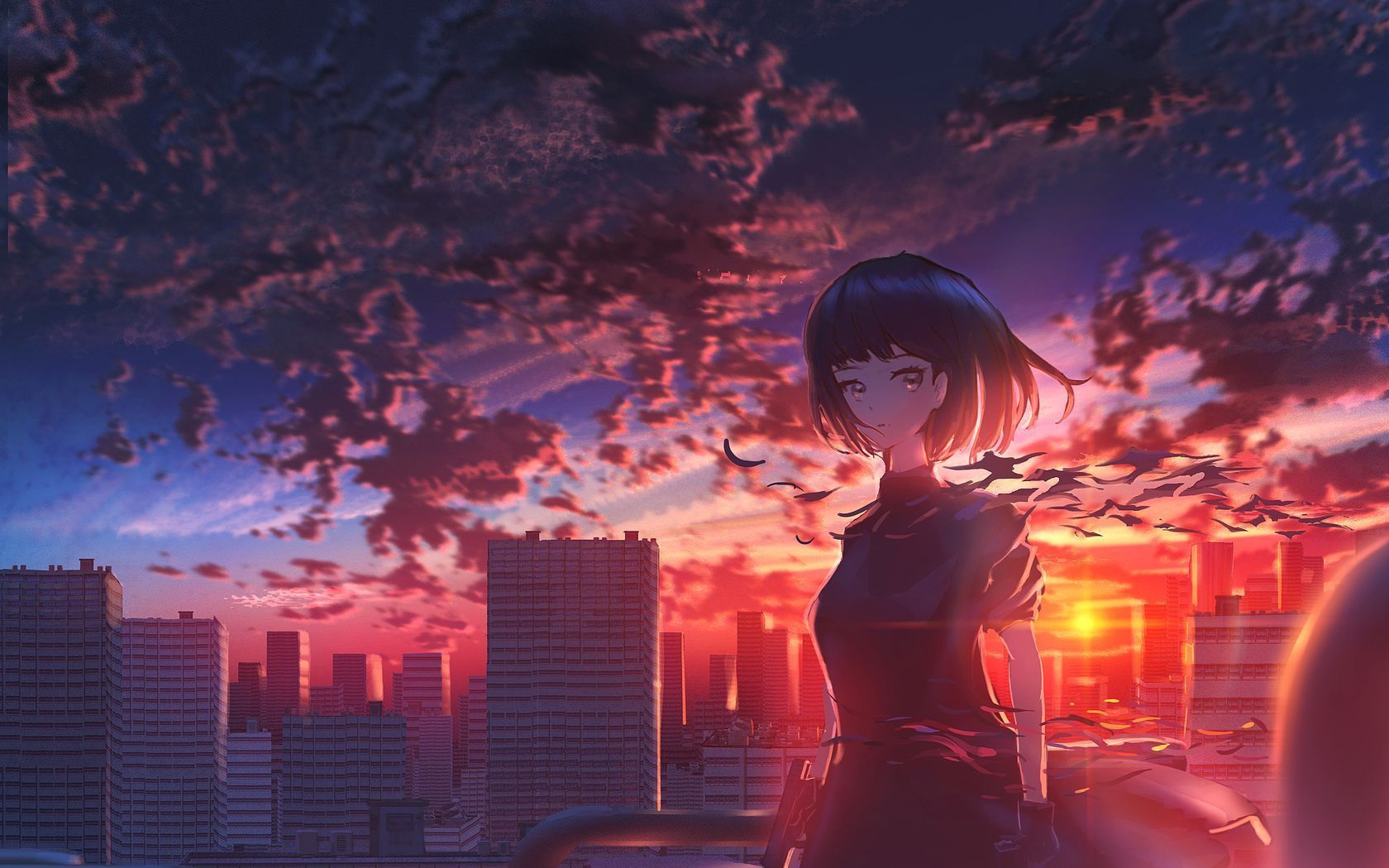 1680x1050 Girl Scenery Original Anime