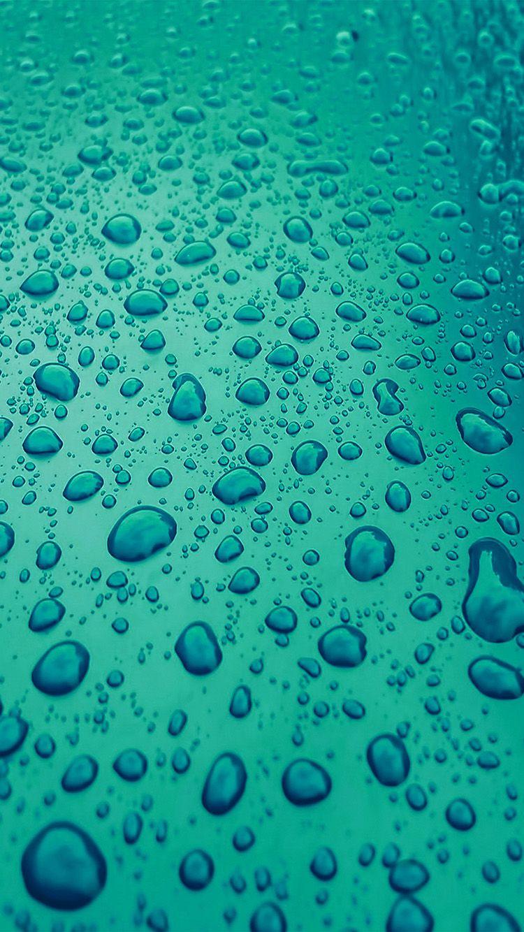 750x1334 Rain Drop Nature Green Sad Pattern Background IPhone