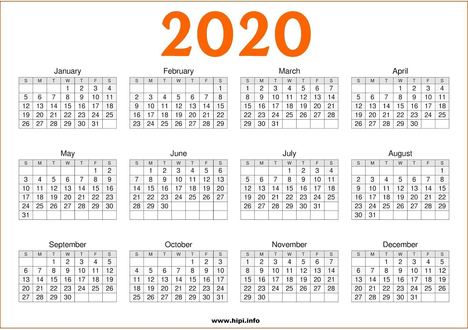 2020 Calendar Wallpapers - Top Free 2020 Calendar Backgrounds ...