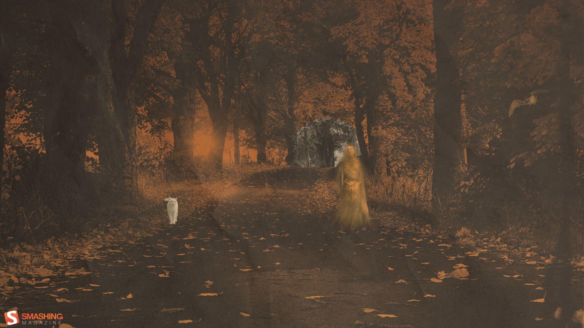 1920x1080 Halloween ghost desktop PC and Mac wallpaper