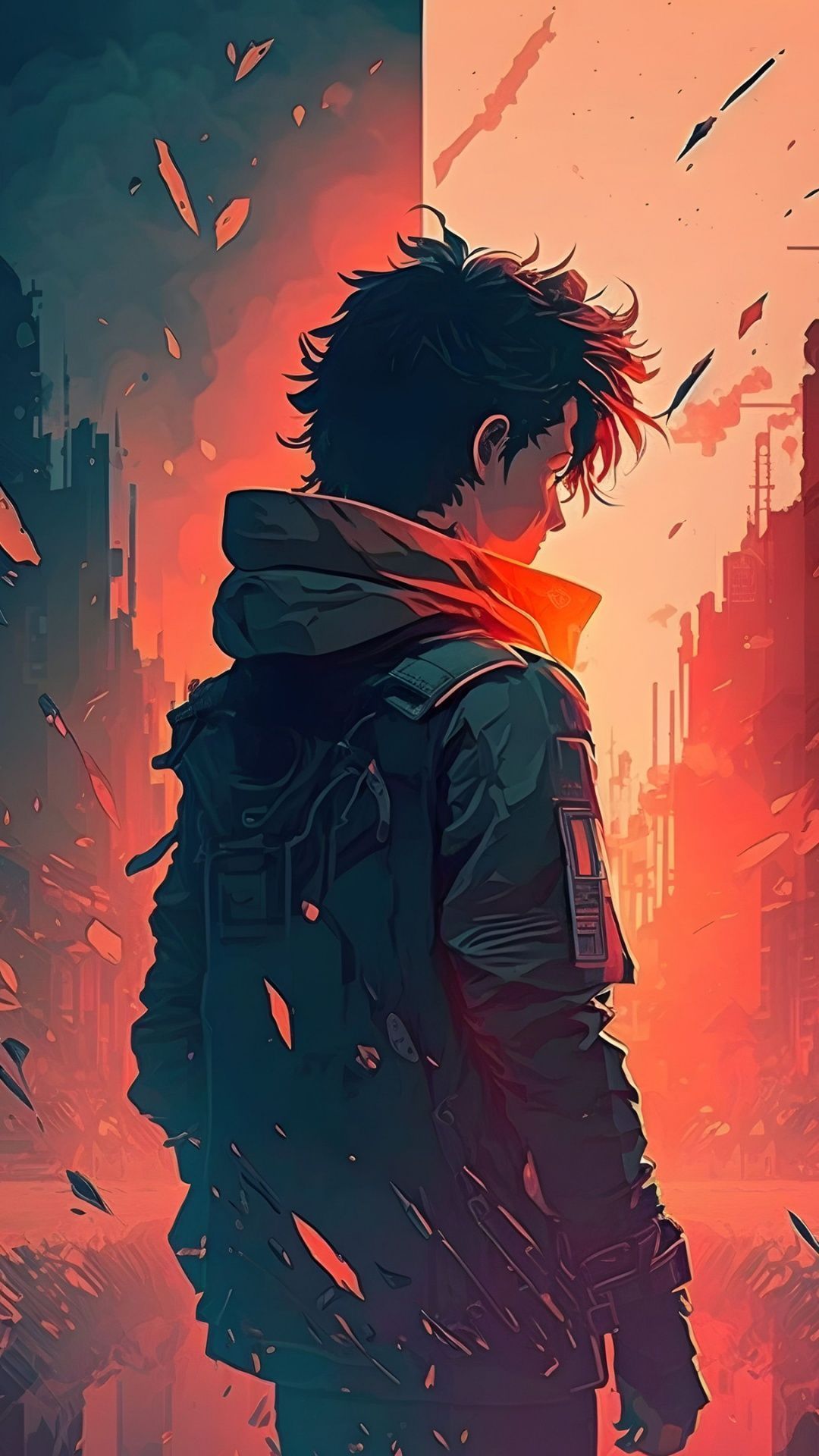 1080x1920 Lofi boy Wallpaper 4K, AI art, Illustration