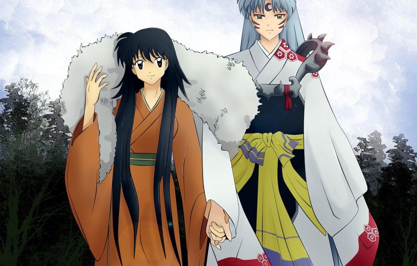1332x850 Wallpaper Rin, Inuyasha, Sesshomaru image for desktop