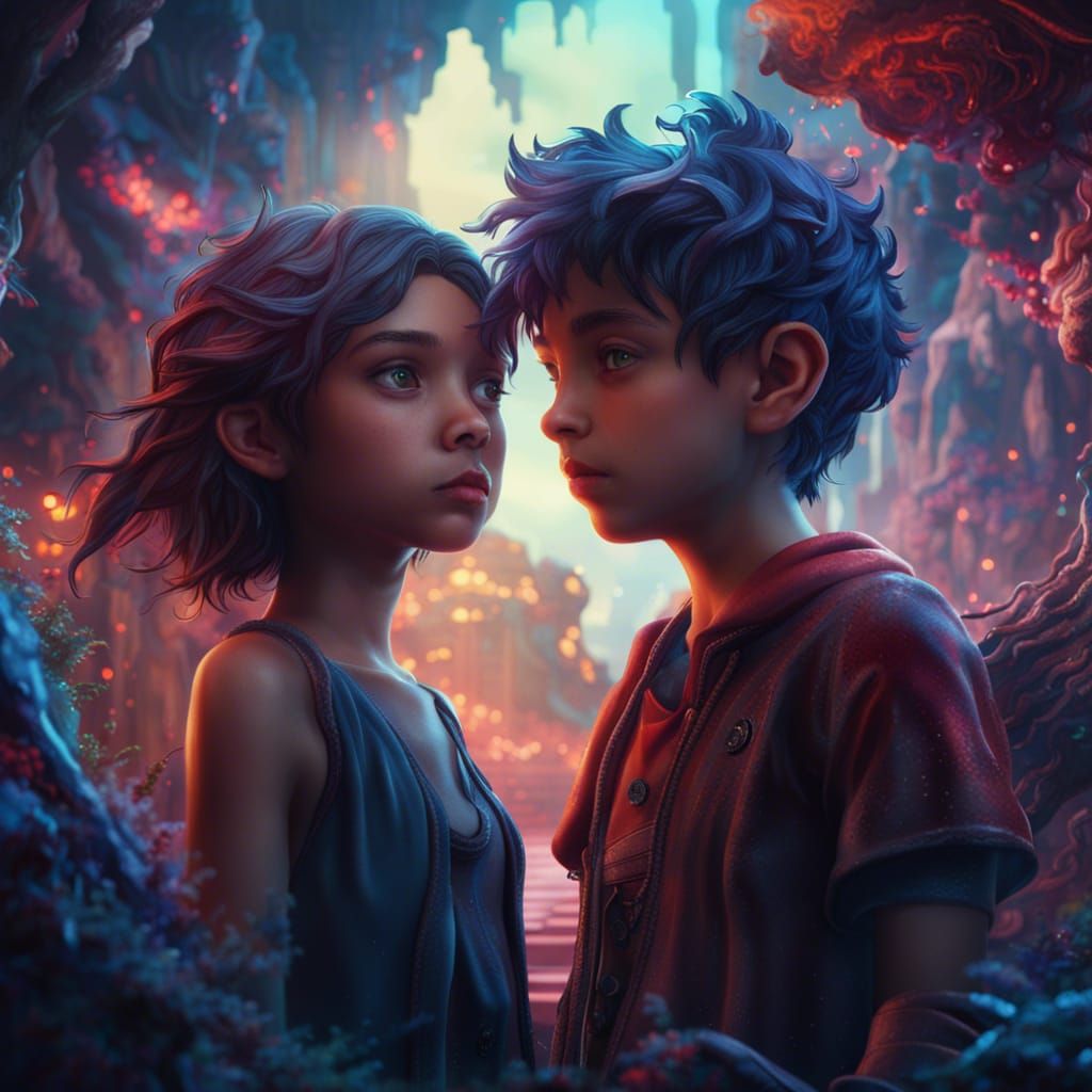 1024x1024 Boy and girl nft wallpaper
