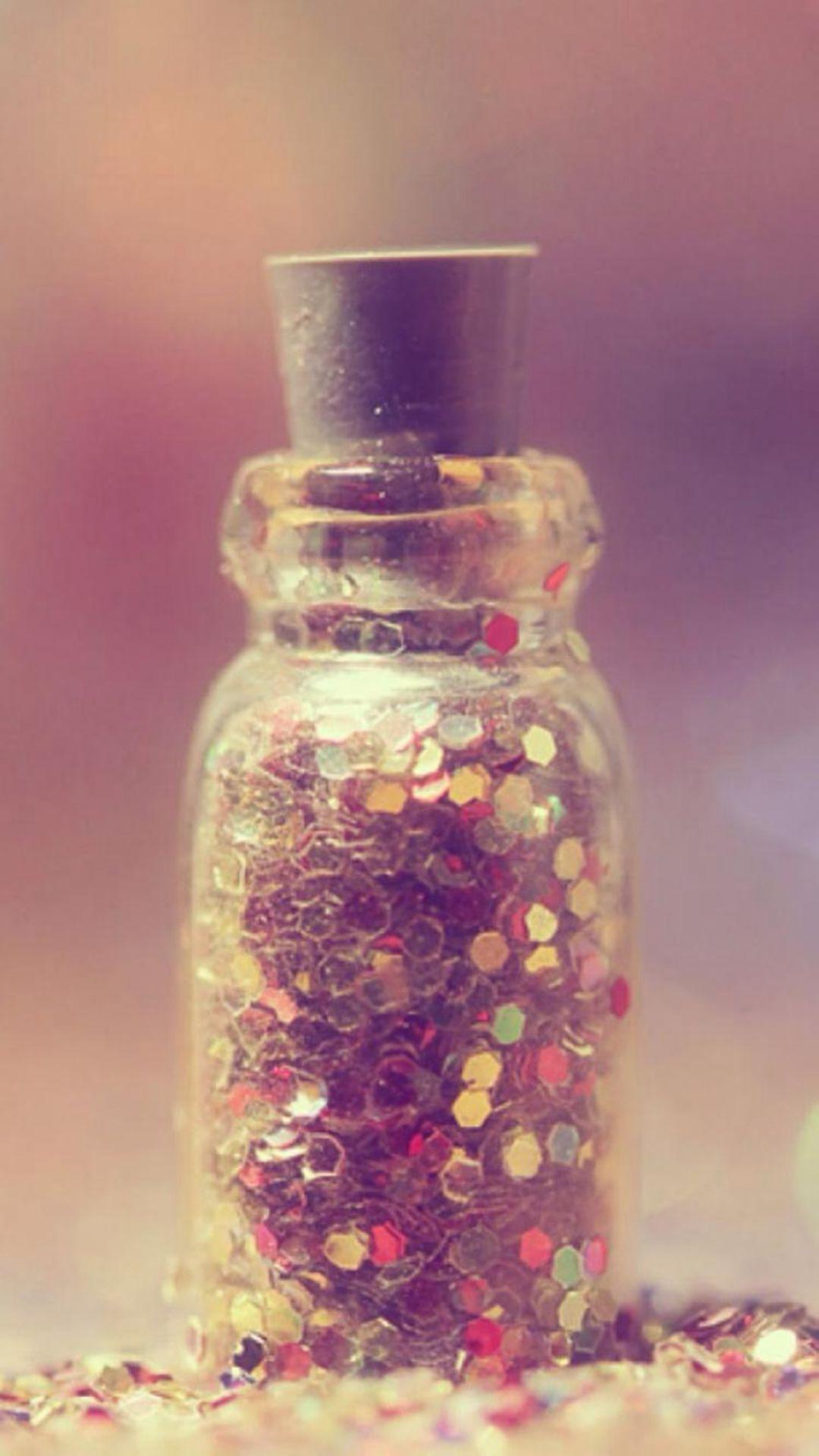 1080x1920 Pure Aesthetic Romantic Wish Bling Bottle iPhone 8