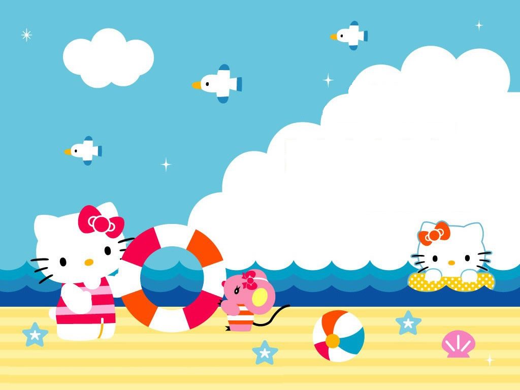 1024x768 Sanrio Summer Desktop Wallpaper