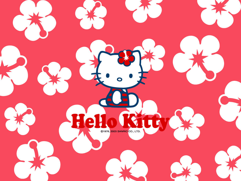 1024x768 Hello Kitty Summer Wallpaper Desktop