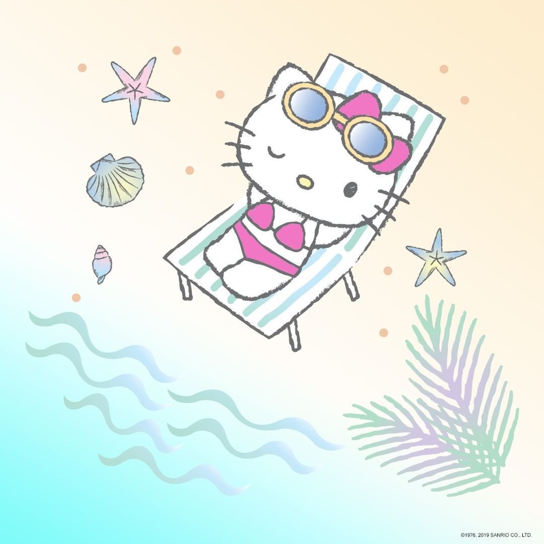 1080x1080 Hello kitty art, Pink wallpaper hello