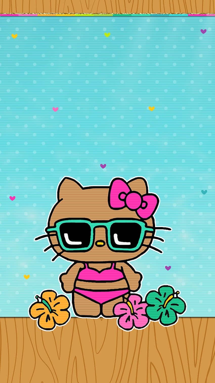 850x1511 Hawaiian Hello Kitty Wallpaper