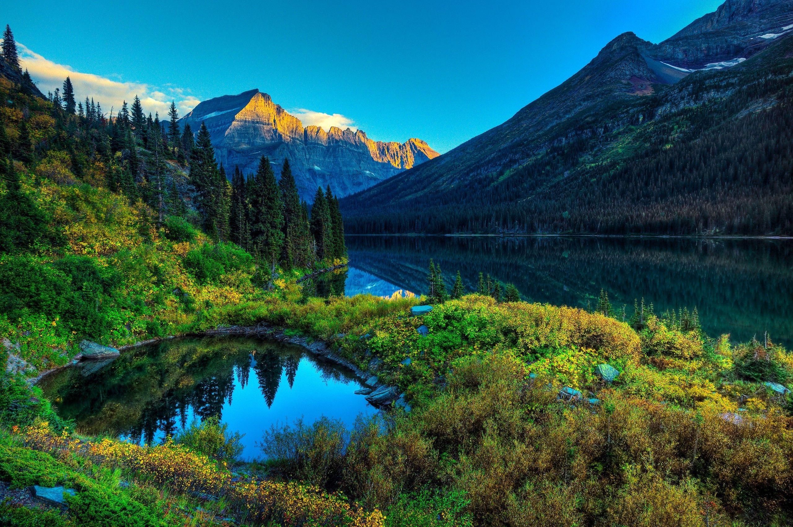 2560x1700 nature, Mountain, River, Landscape Wallpaper HD / Desktop