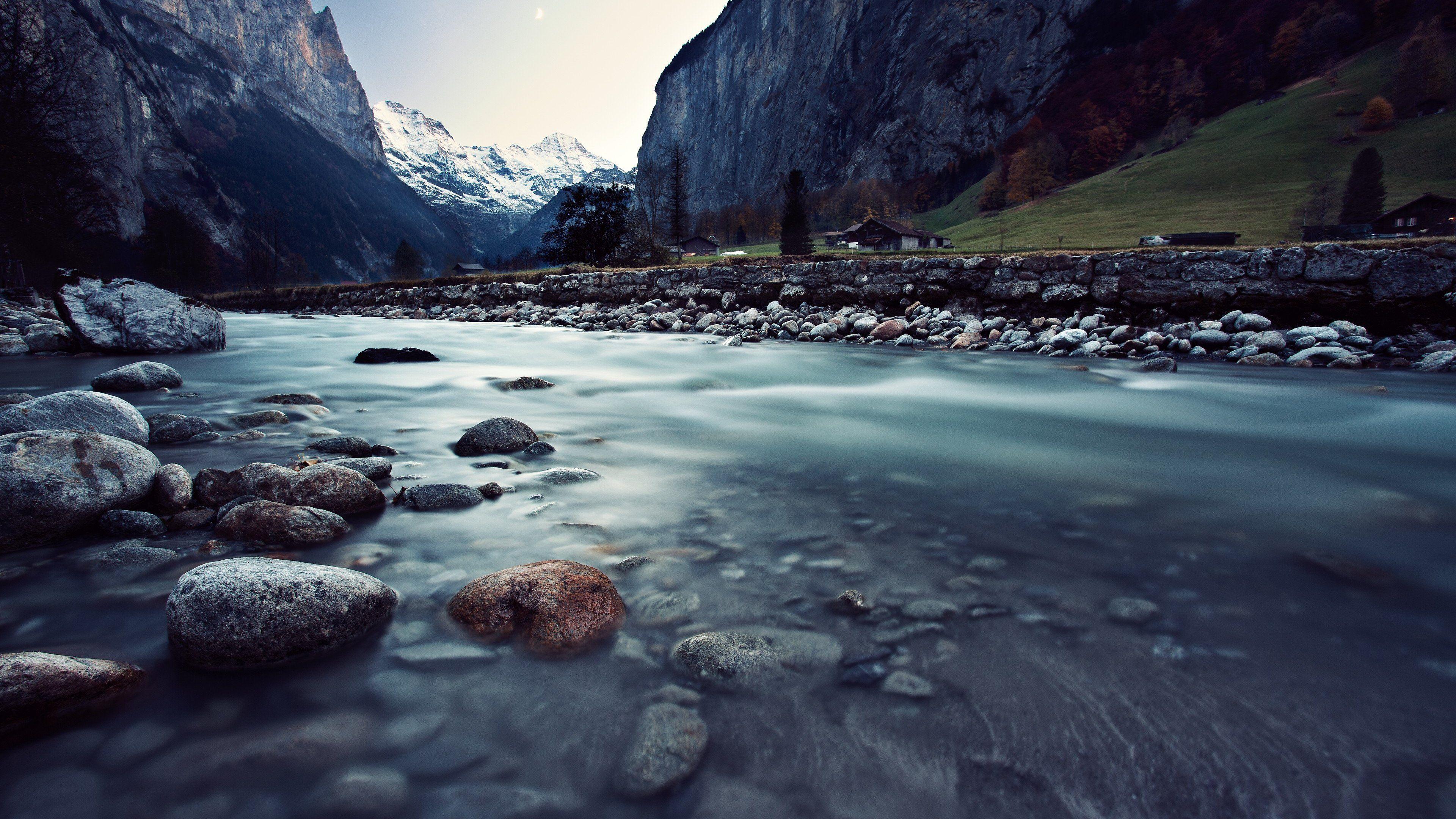 3840x2160 Mountain River Wallpaperx2160