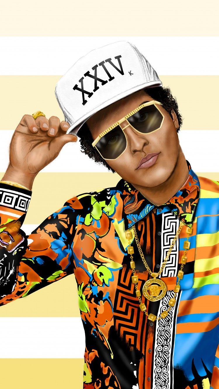 750x1334 Bruno Mars Illustration Free Wallpaper & Background