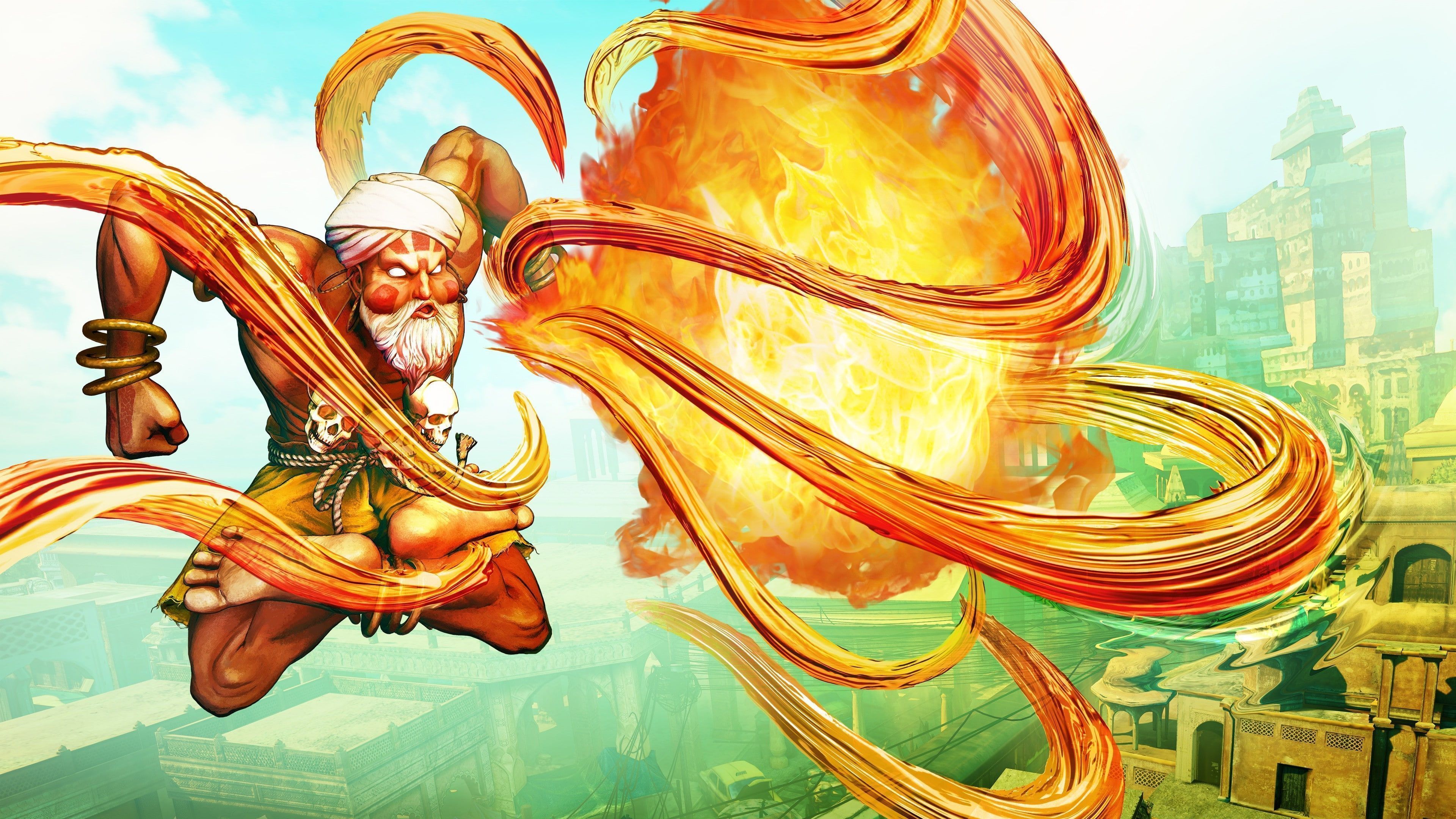 3840x2160 artwork #Dhalsim Street Fighter V video