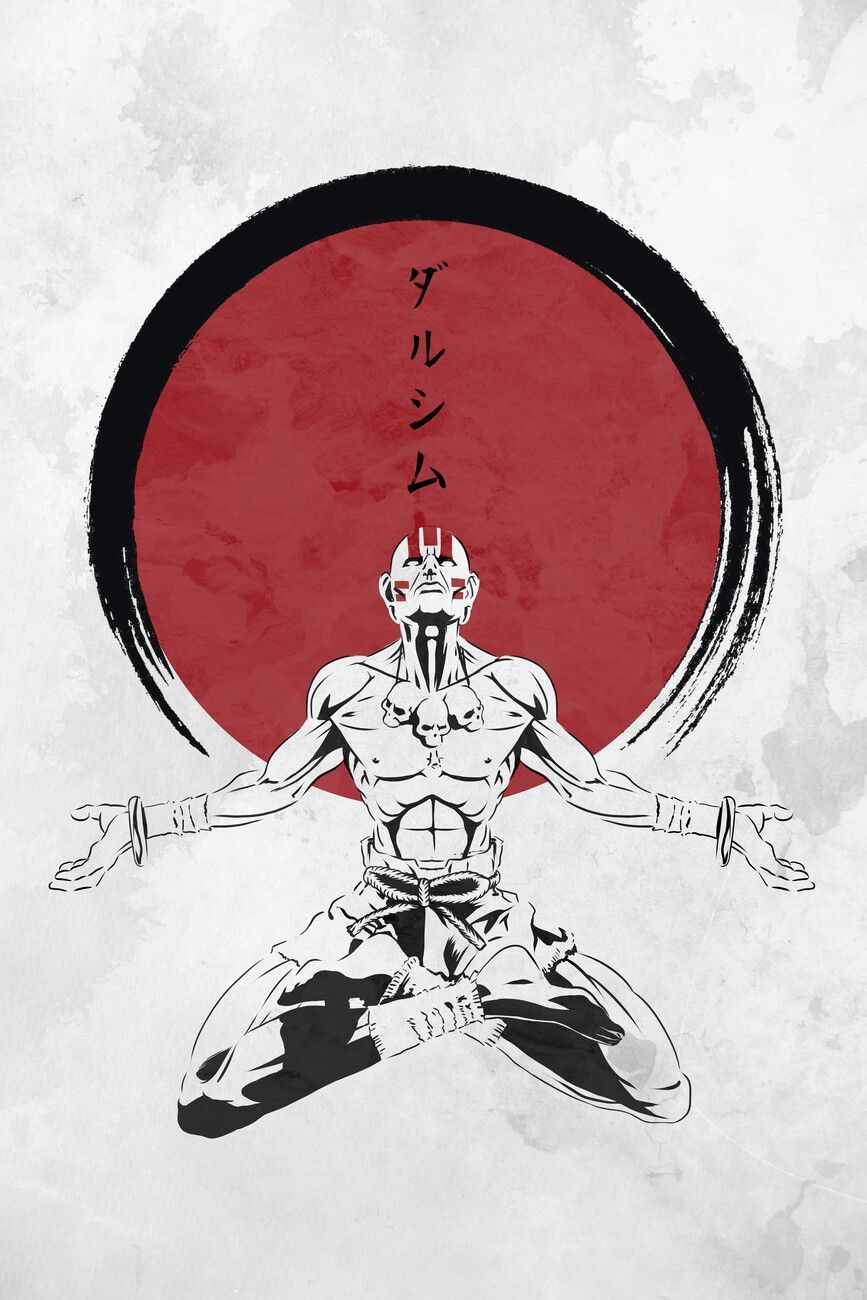 867x1300 Art Print. Dhalsim Zen. Abposters