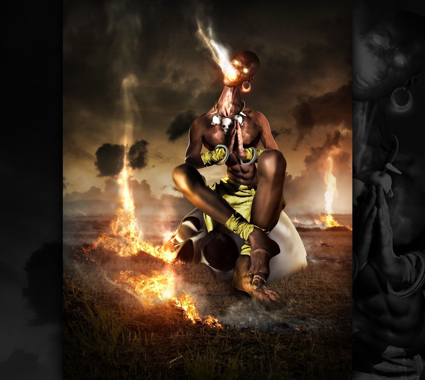 1468x1315 Hyper real Dhalsim artwork