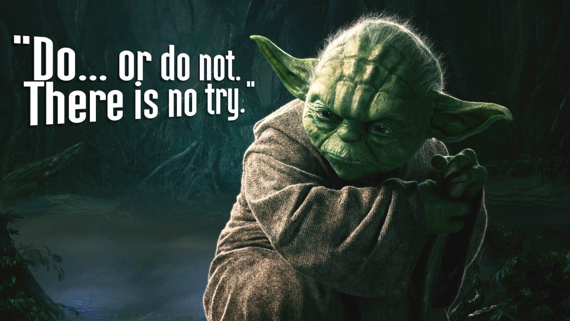 1920x1080 HD wallpaper: movies, quote, Star Wars, Yoda
