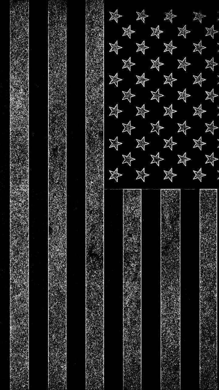 720x1280 Black american flag Wallpaper
