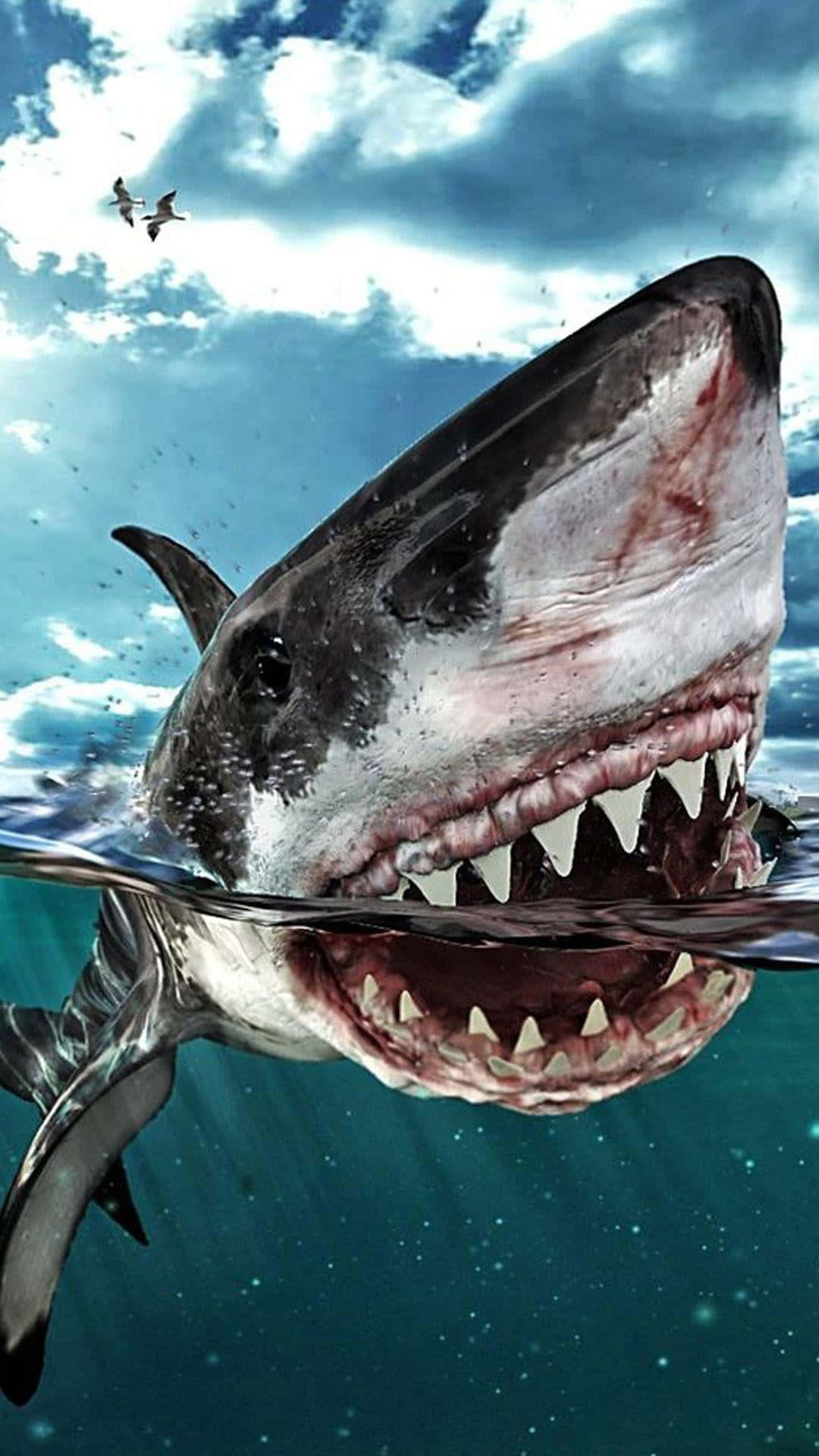 1080x1920 Mouth Open In The Water Wallpaper