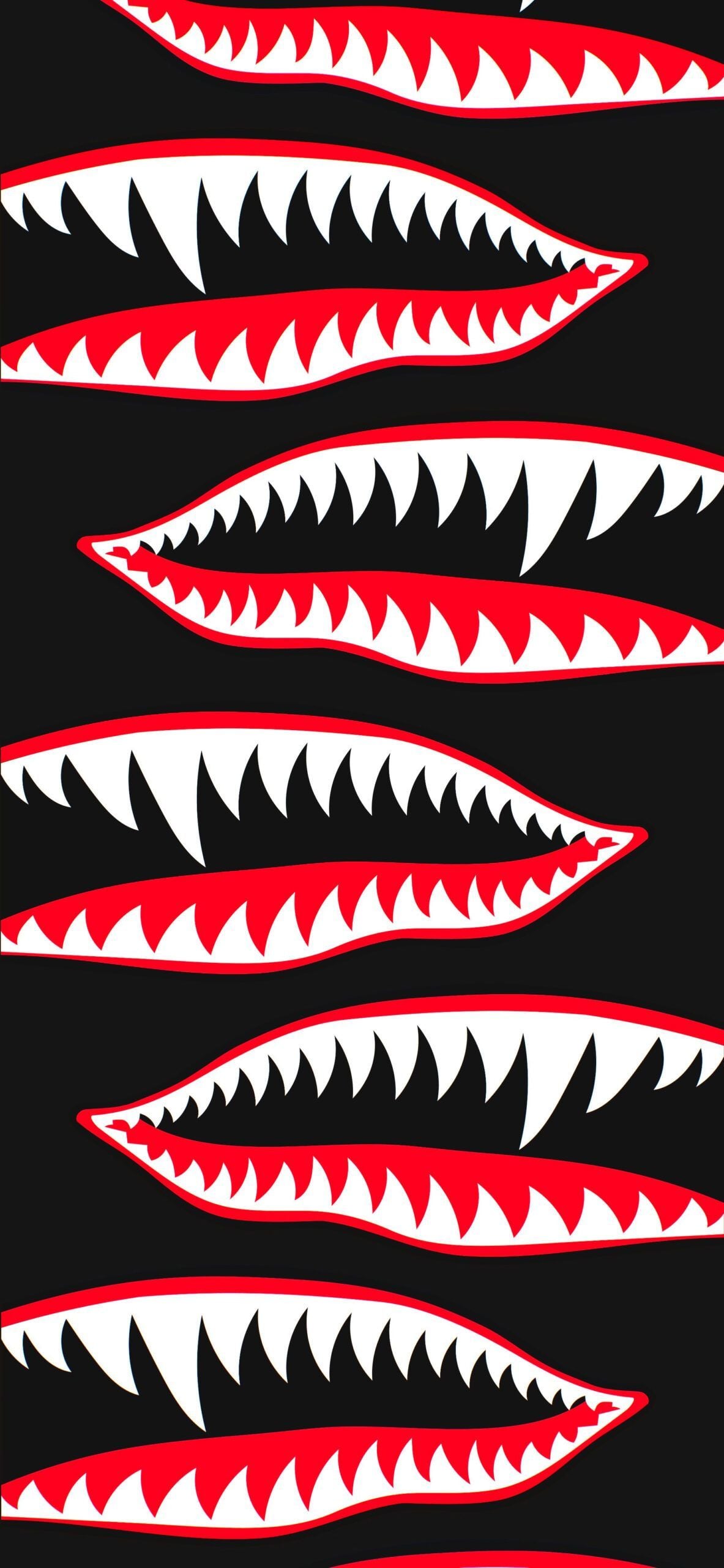 1183x2560 Fighter Plane Teeth Wallpaper