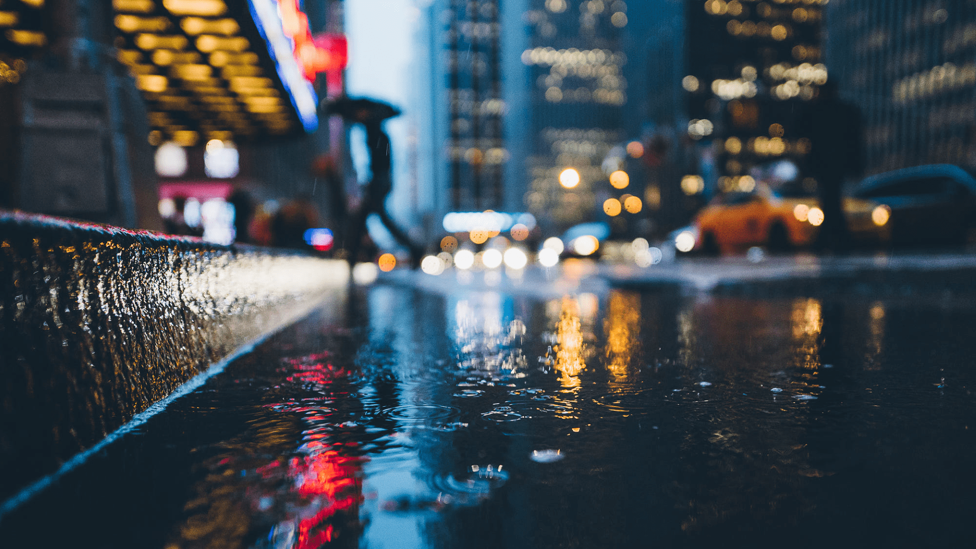 Rainy City Wallpaper