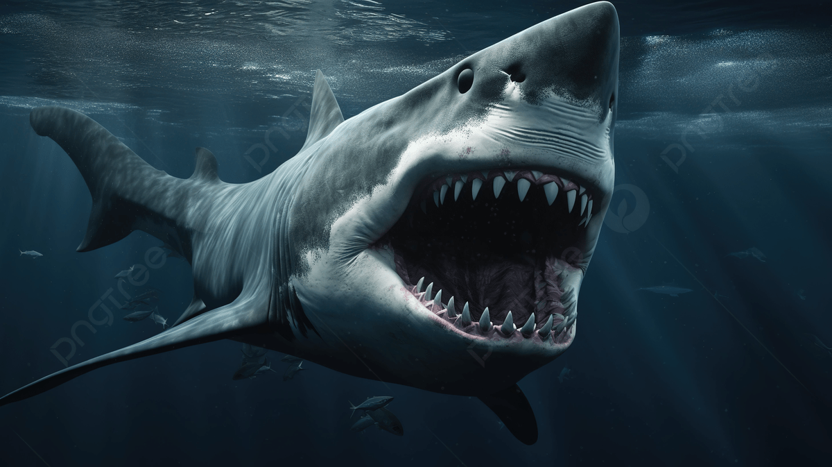 1200x673 Image Of A Great White Shark With Its
