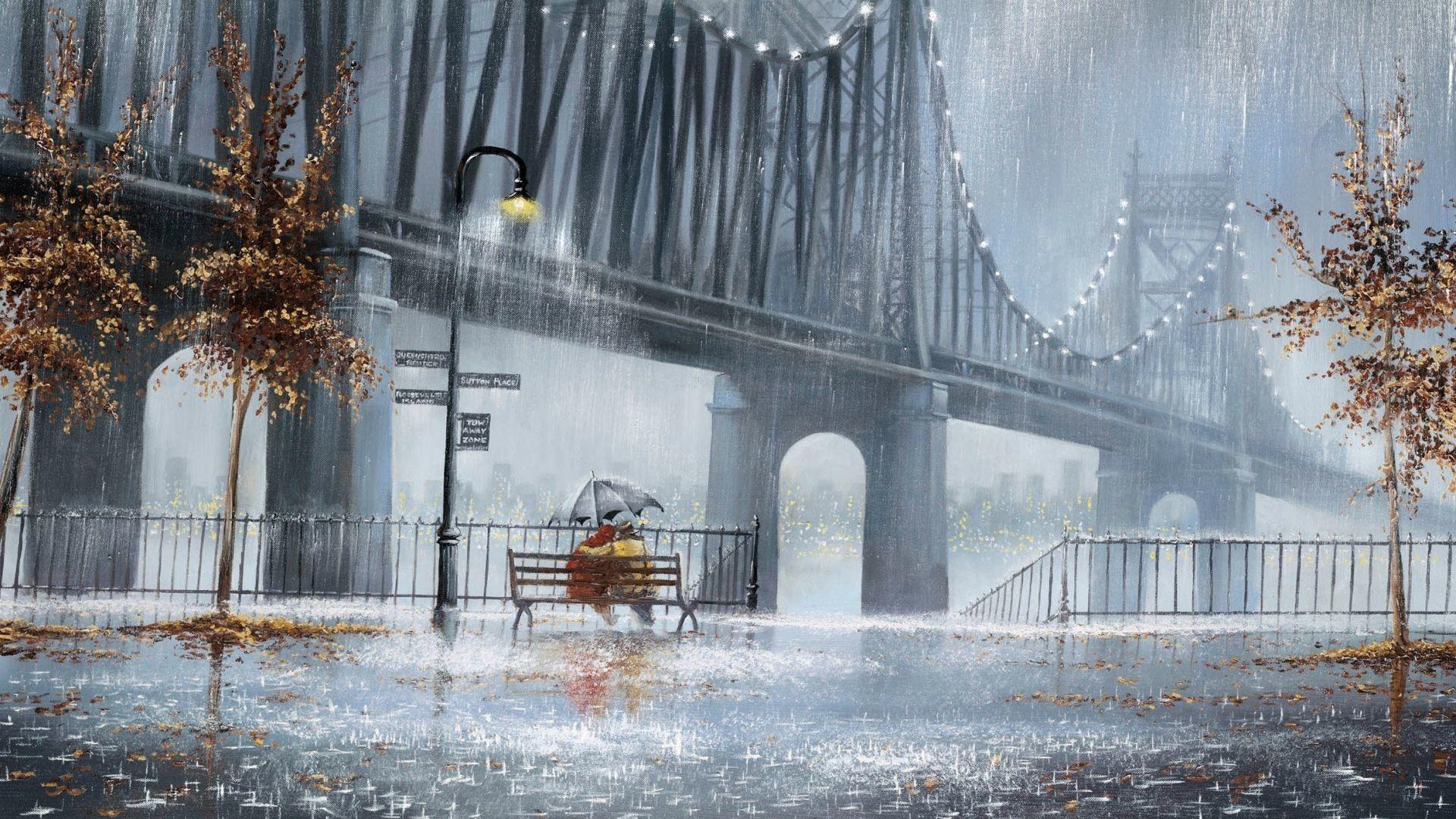 1920x1080 Rain Wallpaper HD background picture