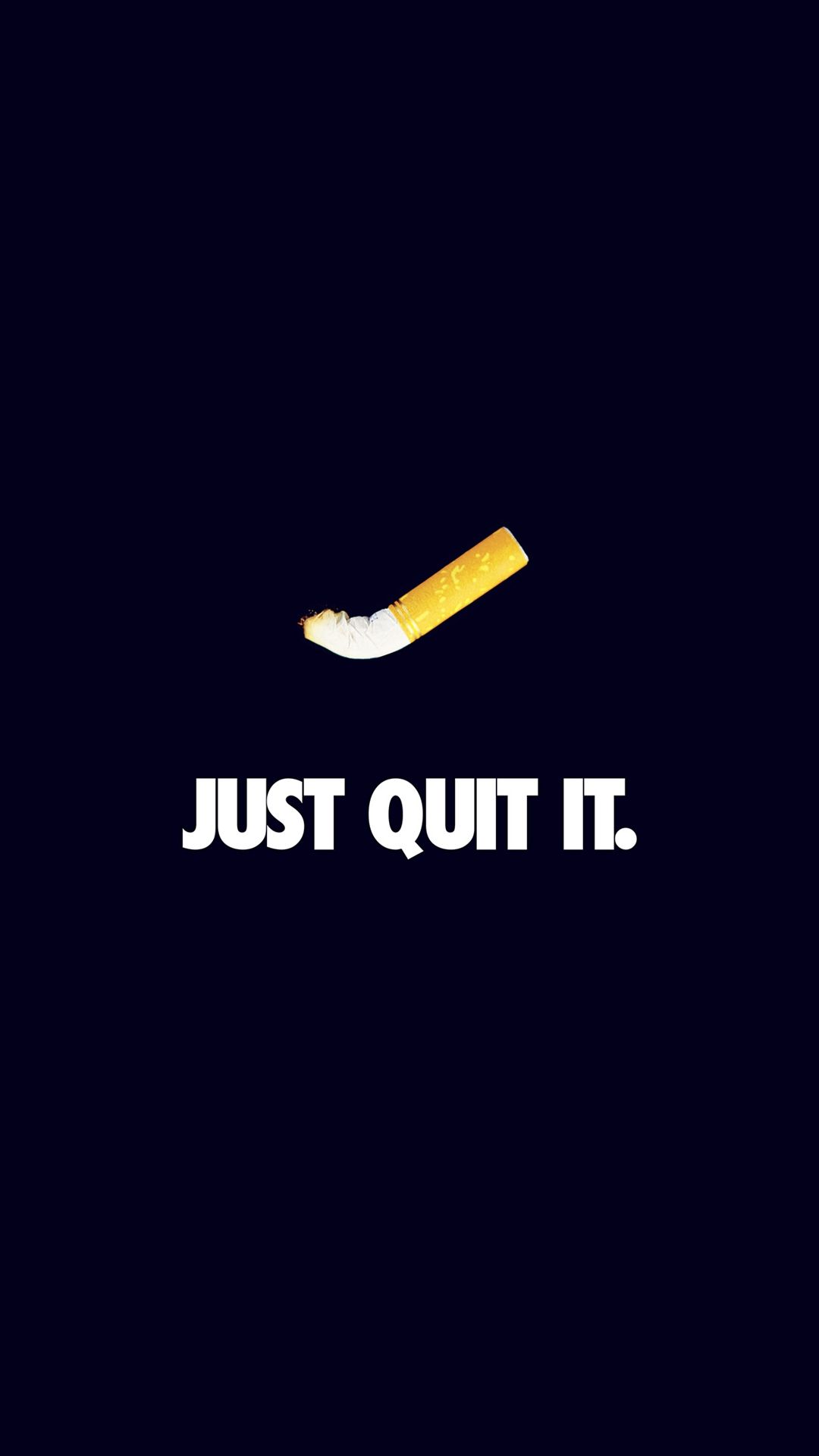 1080x1920 Just Quit It Nike Smoking Art Minimal