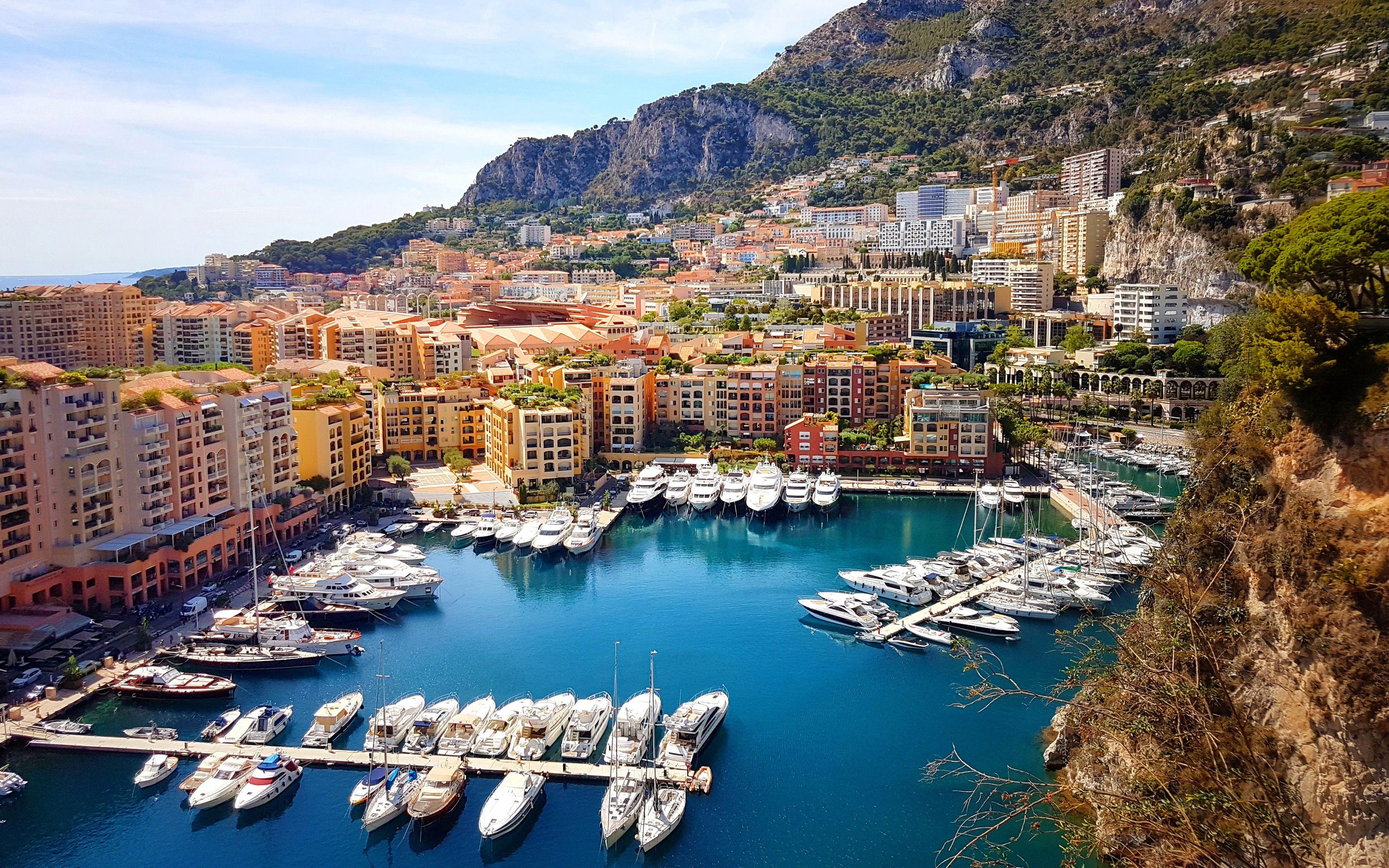 3840x2400 Tải xuống hình nền 4k, Monaco, vịnh, bến cảng, bến tàu, tiếng Pháp